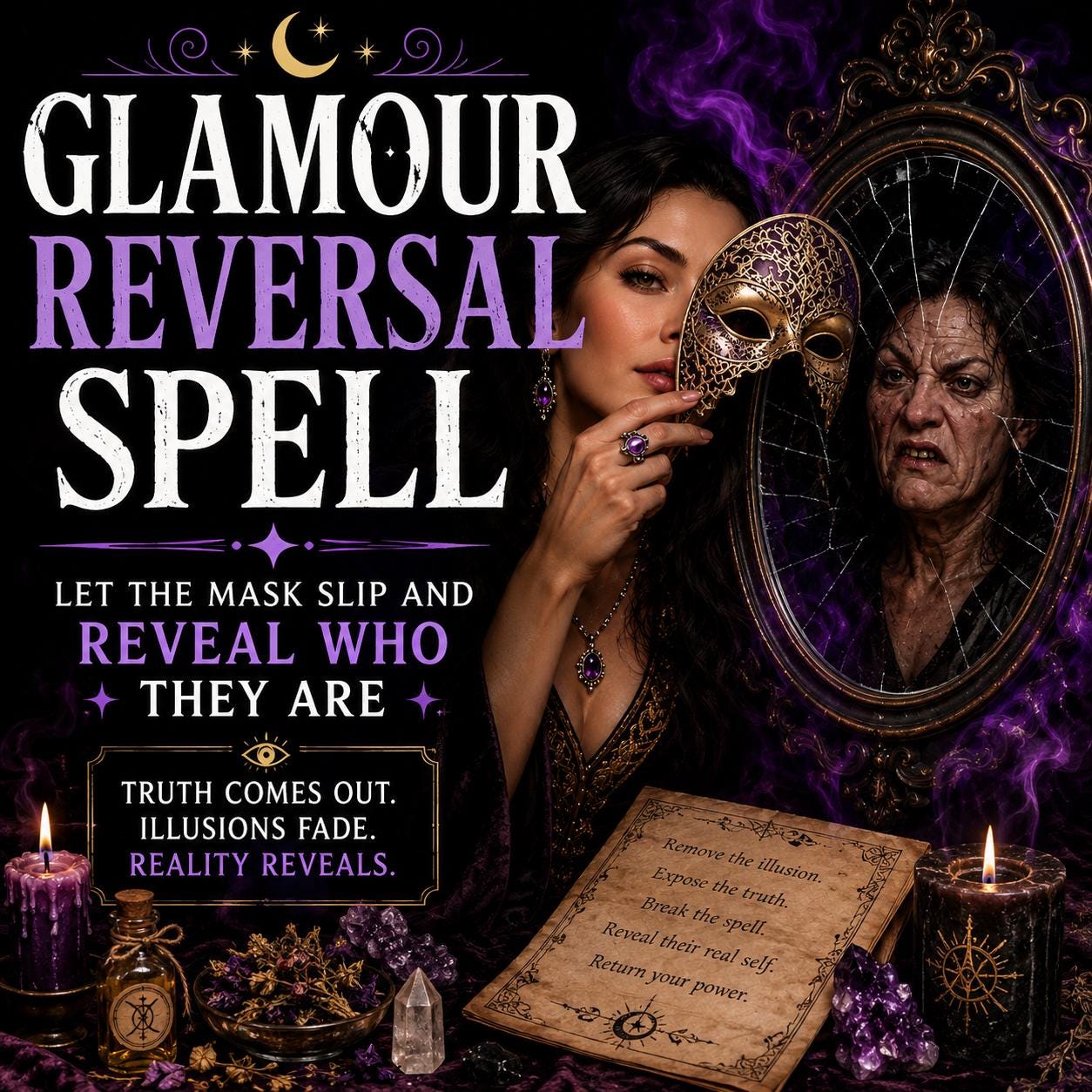Glamour Reversal Spell | Reveal Their True Colors | Expose Lies | Spiritual Protection