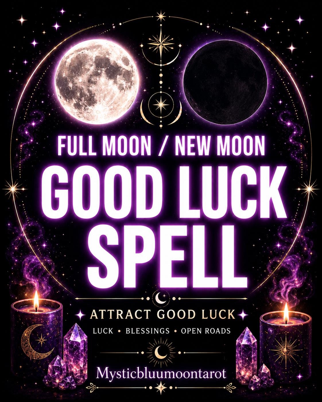 Good Luck Spell Casting | Full Moon Attract Prosperity, Good Fortune | Money Ritual | Fast Cast