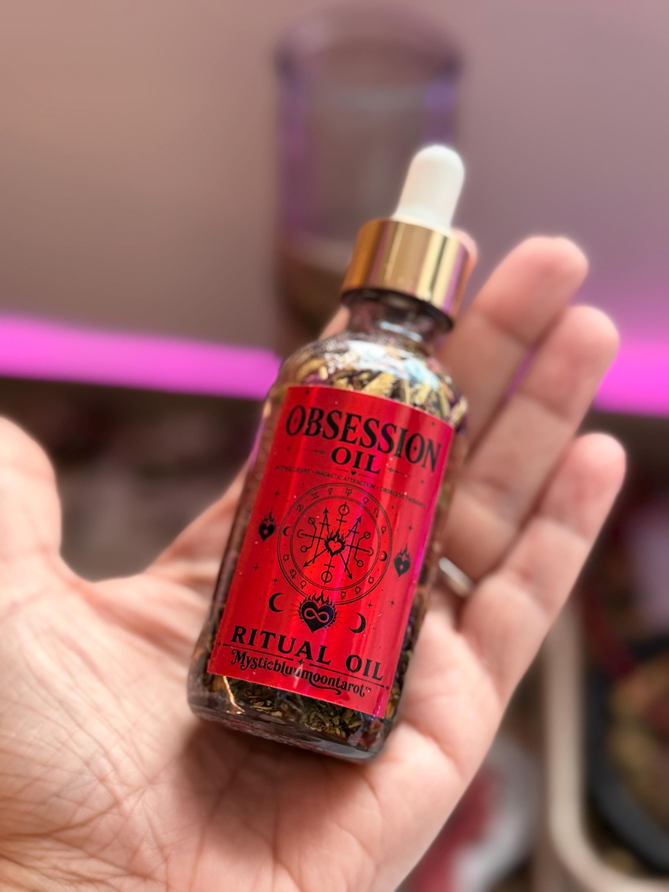 Obsession Spell Oil 1oz | For Candle Dressing Love Spells, Money Manifestation, Attraction | Witchcraft Supplies | 30ml