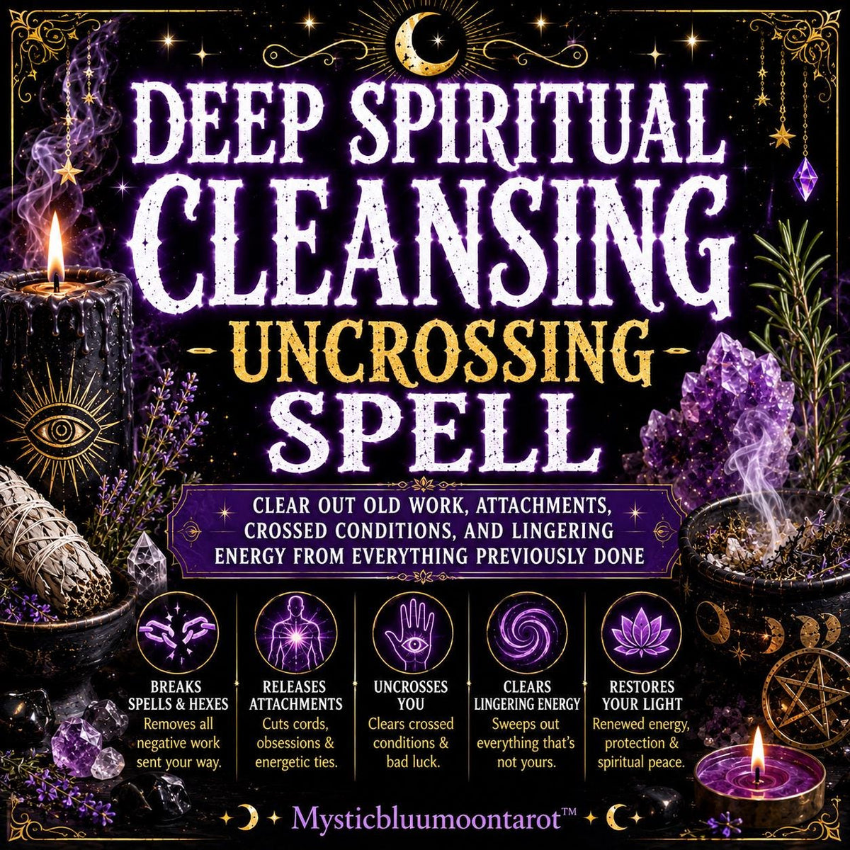 Deep Spiritual Cleansing & Uncrossing Spell | Negative Energy Removal Ritual | Bad Luck Clearing
