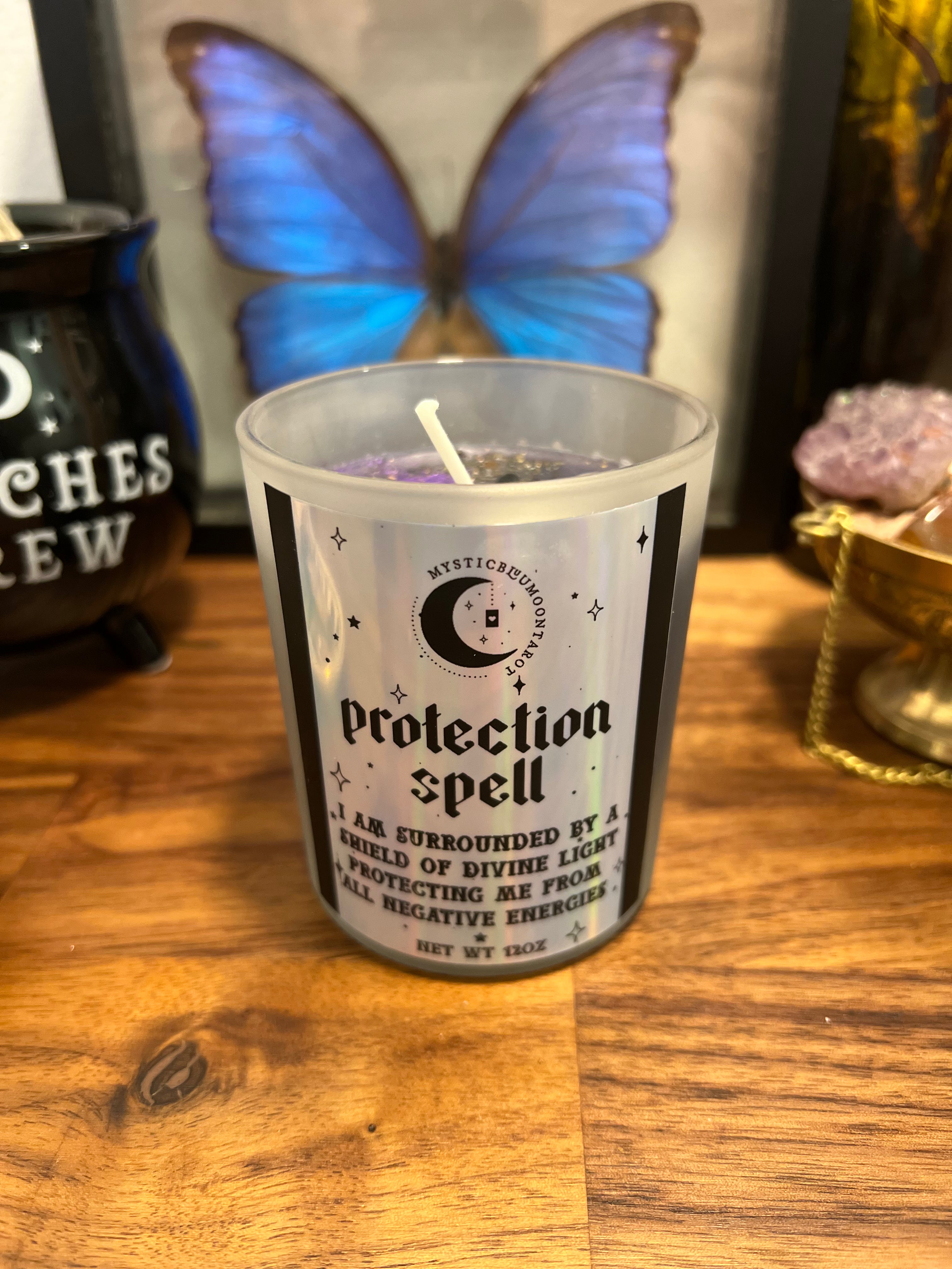 Vela de hechizo de protección fija - Proteger contra la negatividad