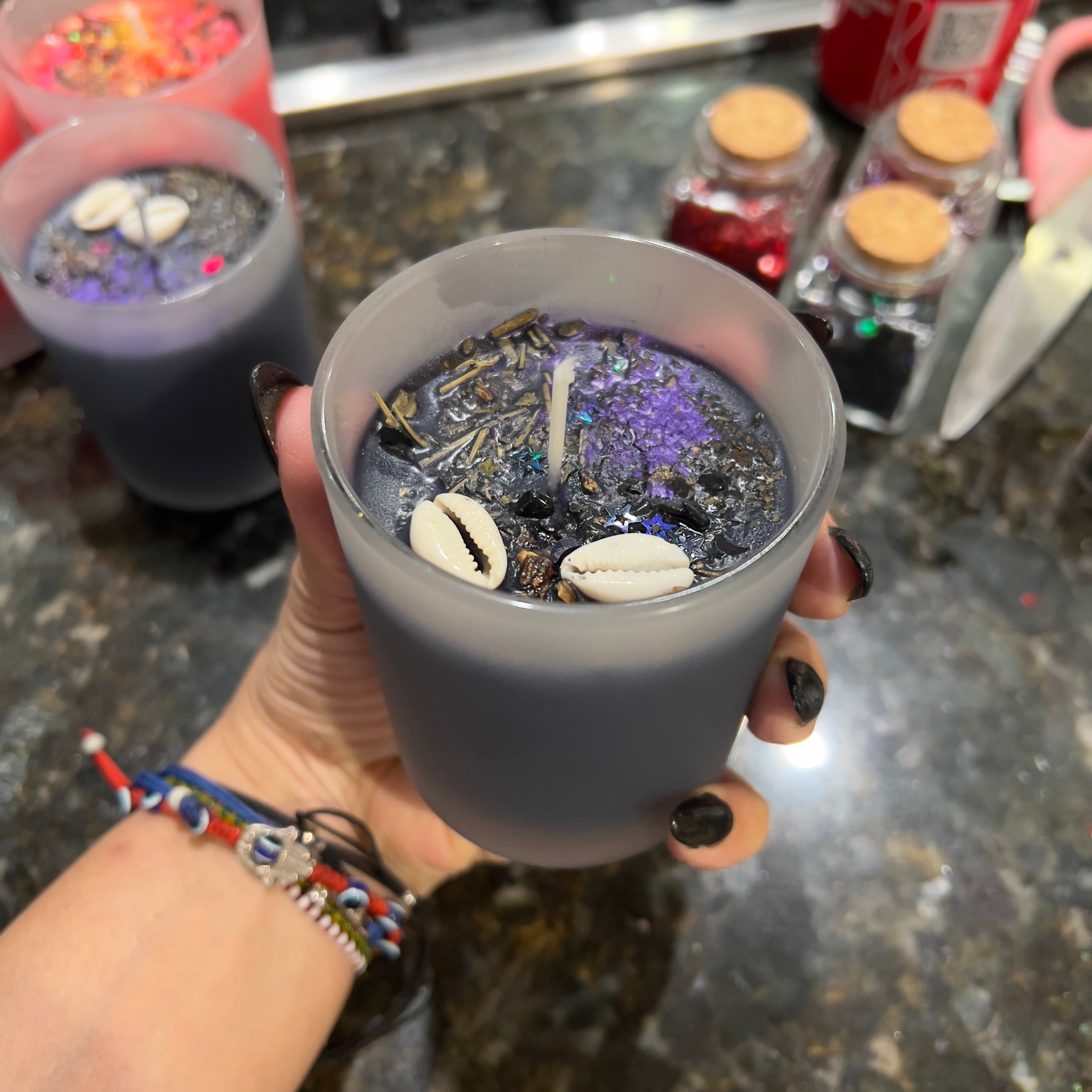 Vela de hechizo de protección fija - Proteger contra la negatividad