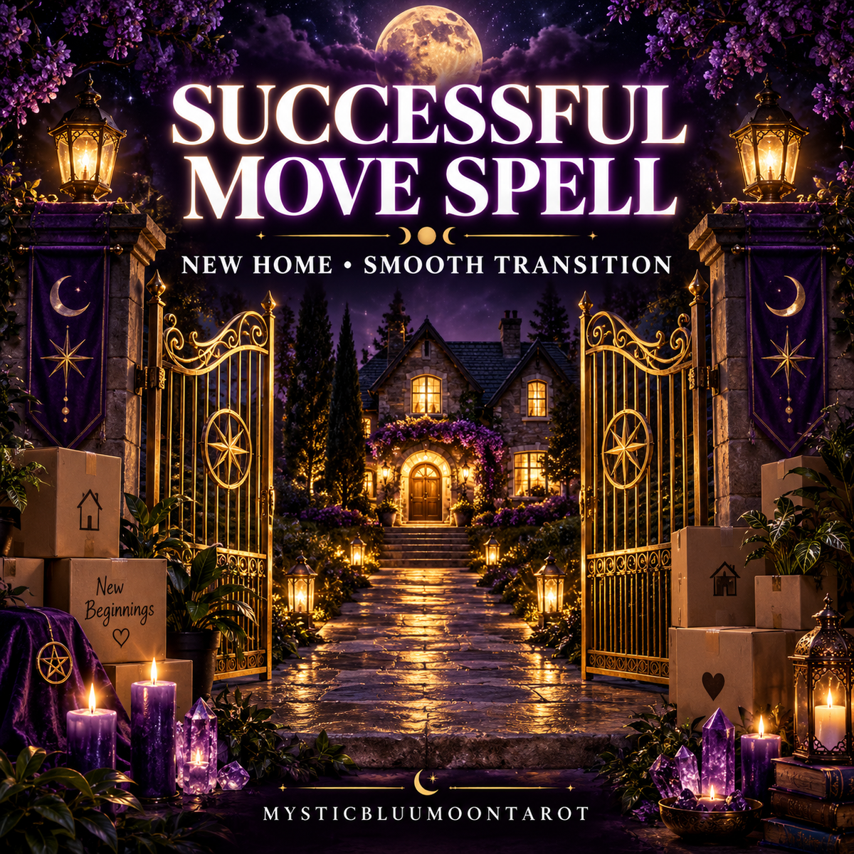 Successful Move Spell | spiritual ritual listing graphic