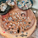 50 Divination Charms | Lucky Dip Mystery Charm Casting | Charm Confetti Scoop Witch's Brew Silver Gold Enamel | Zodiac & Letters - MysticBluuMoonTarot