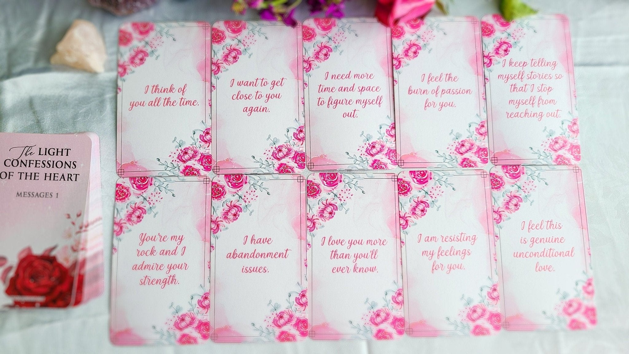 Confessions Of The Heart Messages Oracle Deck Twin Flame Deck Love Oracle Cards Tarot Deck Messages Deck - MysticBluuMoonTarot
