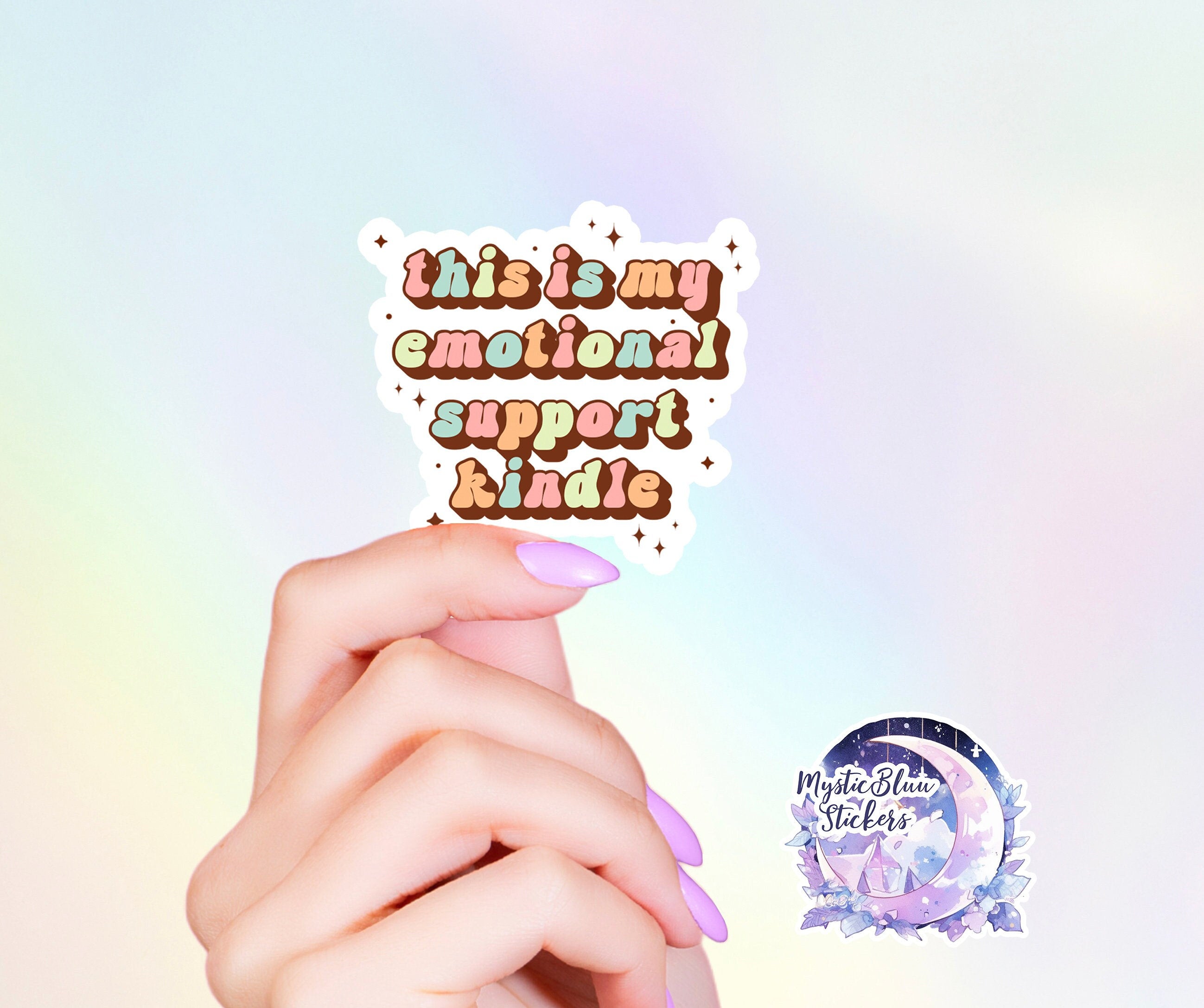 This Is My Emotional Support Kindle Sticker, bookish, kindle stickers, books lover gifts, books sticker, smut stickers