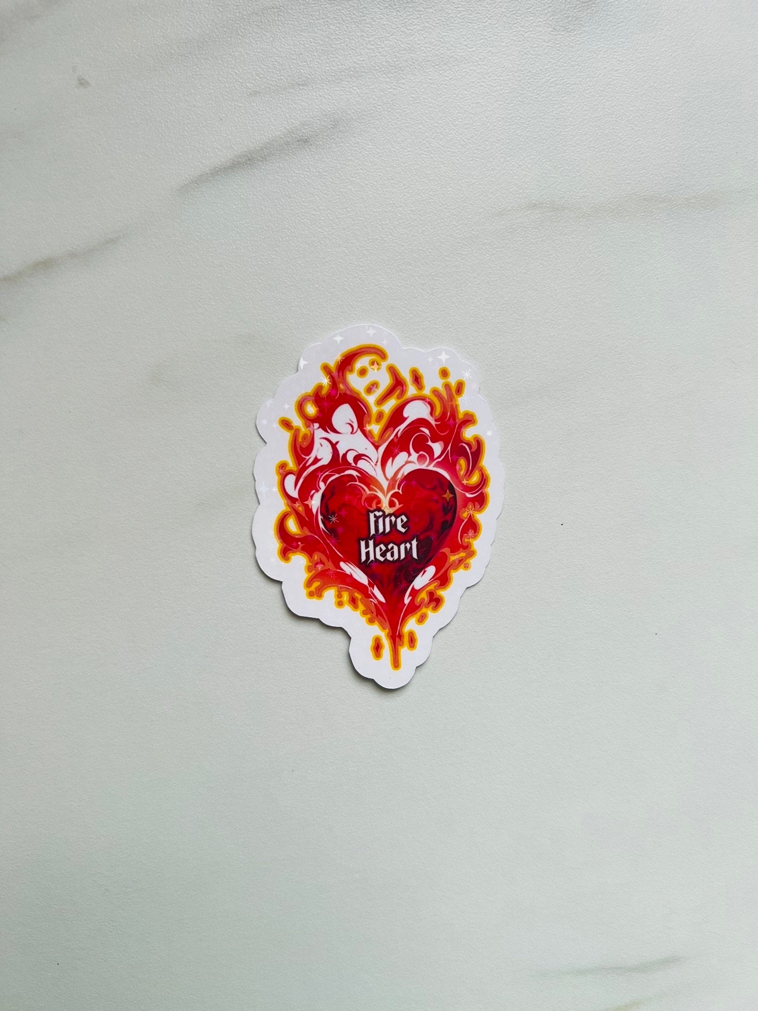 Throne of Glass Holographic Sticker Fireheart TOG Hydroflask Sticker, SJM laptop sticker, kindle booktok bookish, waterbottle