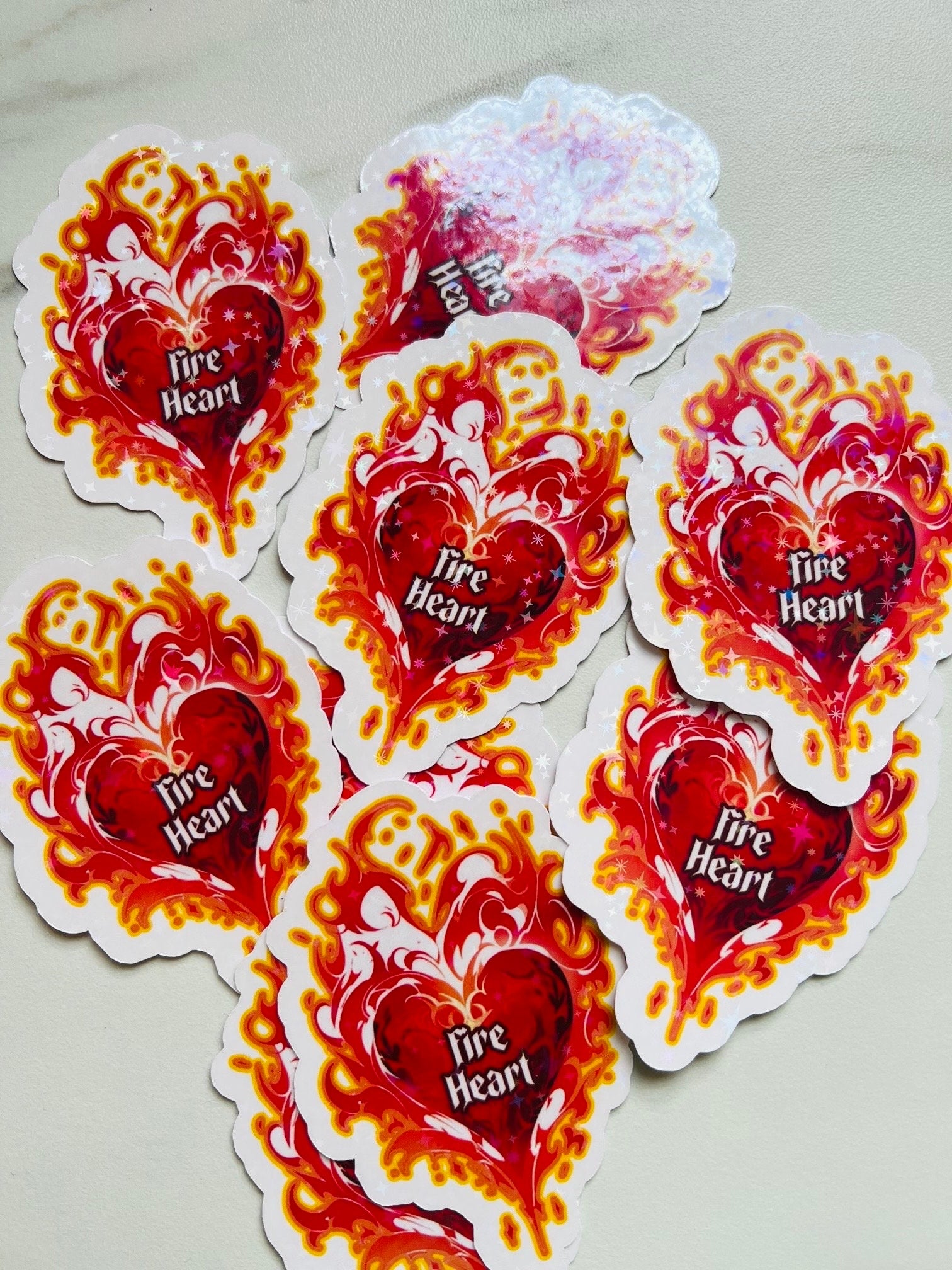 Throne of Glass Holographic Sticker Fireheart TOG Hydroflask Sticker, SJM laptop sticker, kindle booktok bookish, waterbottle