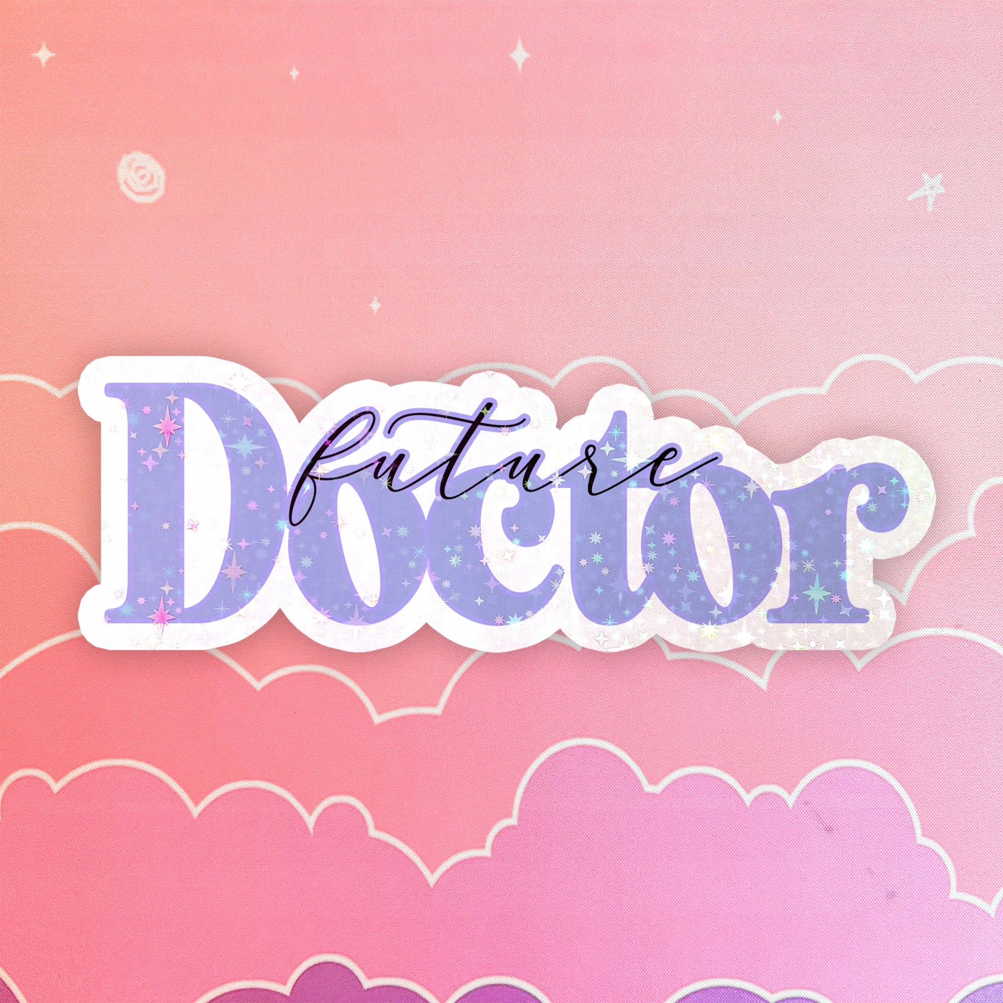 Future doctor sticker, sticker gift, hydroflask, healthcare sticker, med student, water bottle sticker, notebook sticker, kindle cute