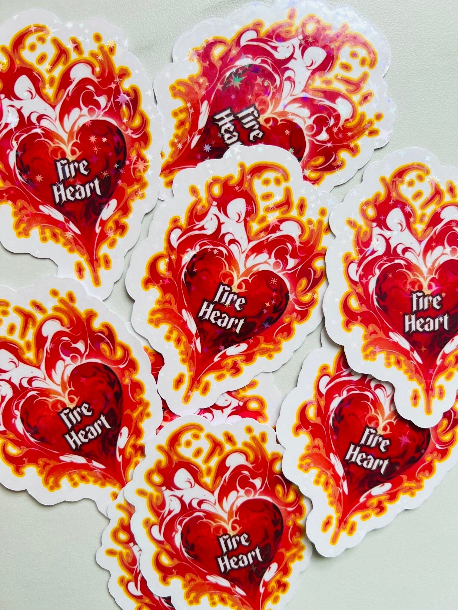 Throne of Glass Holographic Sticker Fireheart TOG Hydroflask Sticker, SJM laptop sticker, kindle booktok bookish, waterbottle