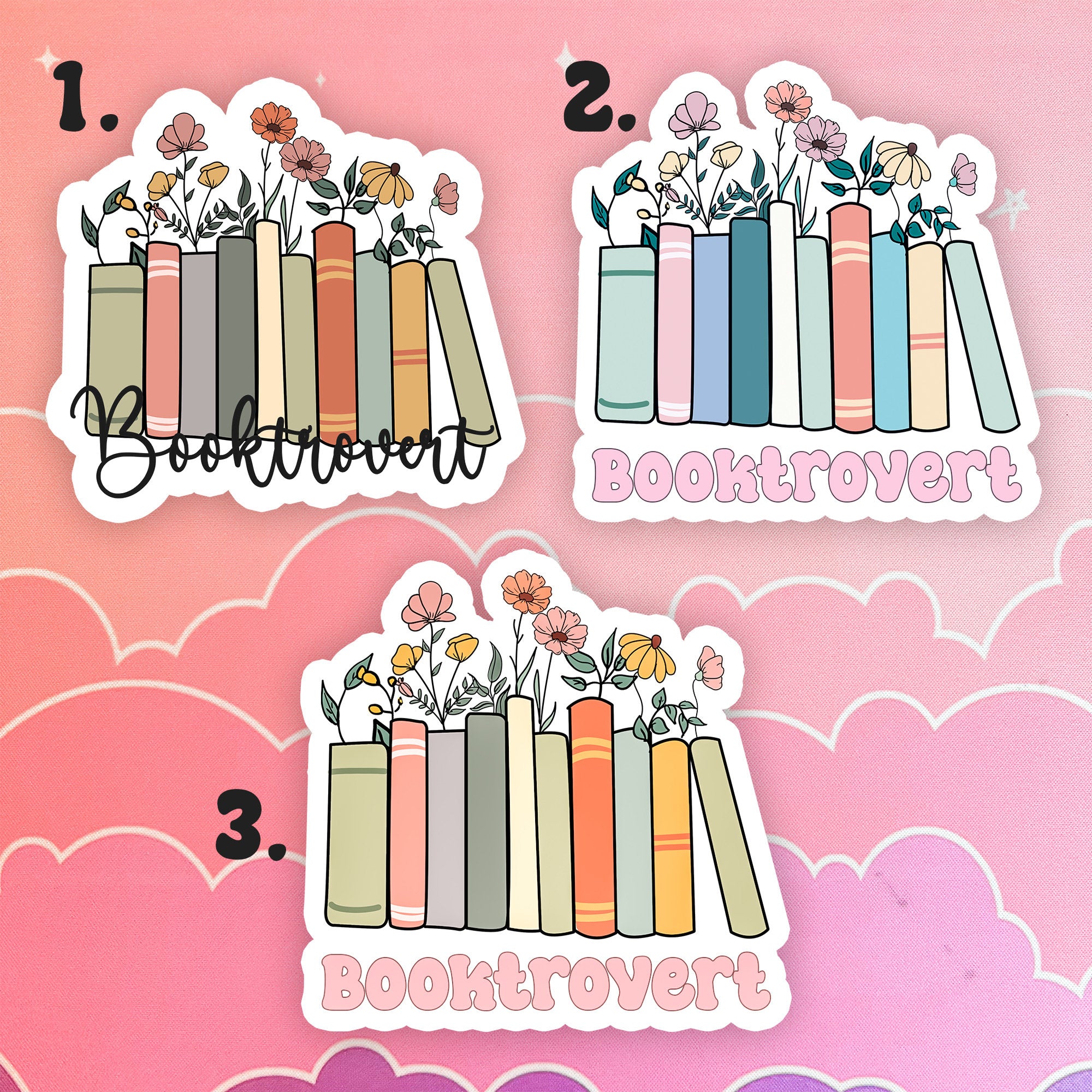 Booktrovert sticker, kindle, book nerd, water bottle, hydroflask, book worm, reading quotes, book lover gift, cute introvert stickers