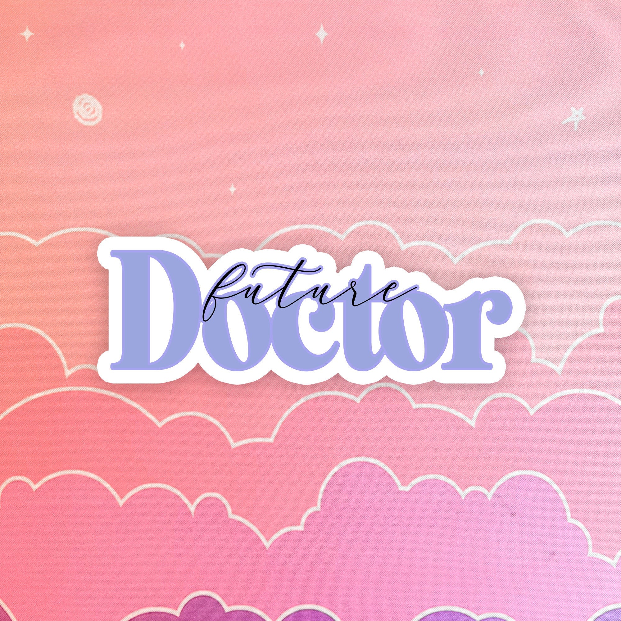 Future doctor sticker, sticker gift, hydroflask, healthcare sticker, med student, water bottle sticker, notebook sticker, kindle cute