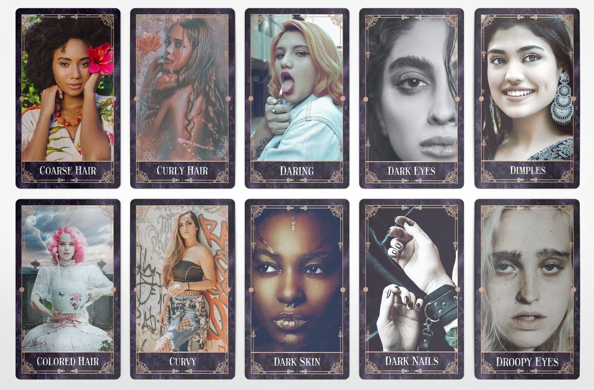 Mystic Flames Oracle Deck Physical Features Tarot Deck Oracle Card Love Gothic Style Traits - MysticBluuMoonTarot