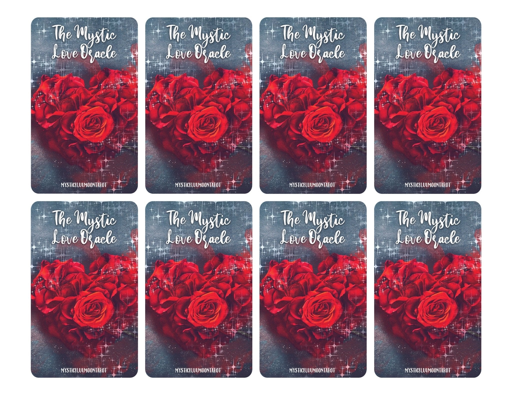 Mystic Love Oracle Printable Oracle Deck - Digital File 79 Cards - Twin Flame Deck - Tarot - INSTANT DOWNLOAD - MysticBluuMoonTarot