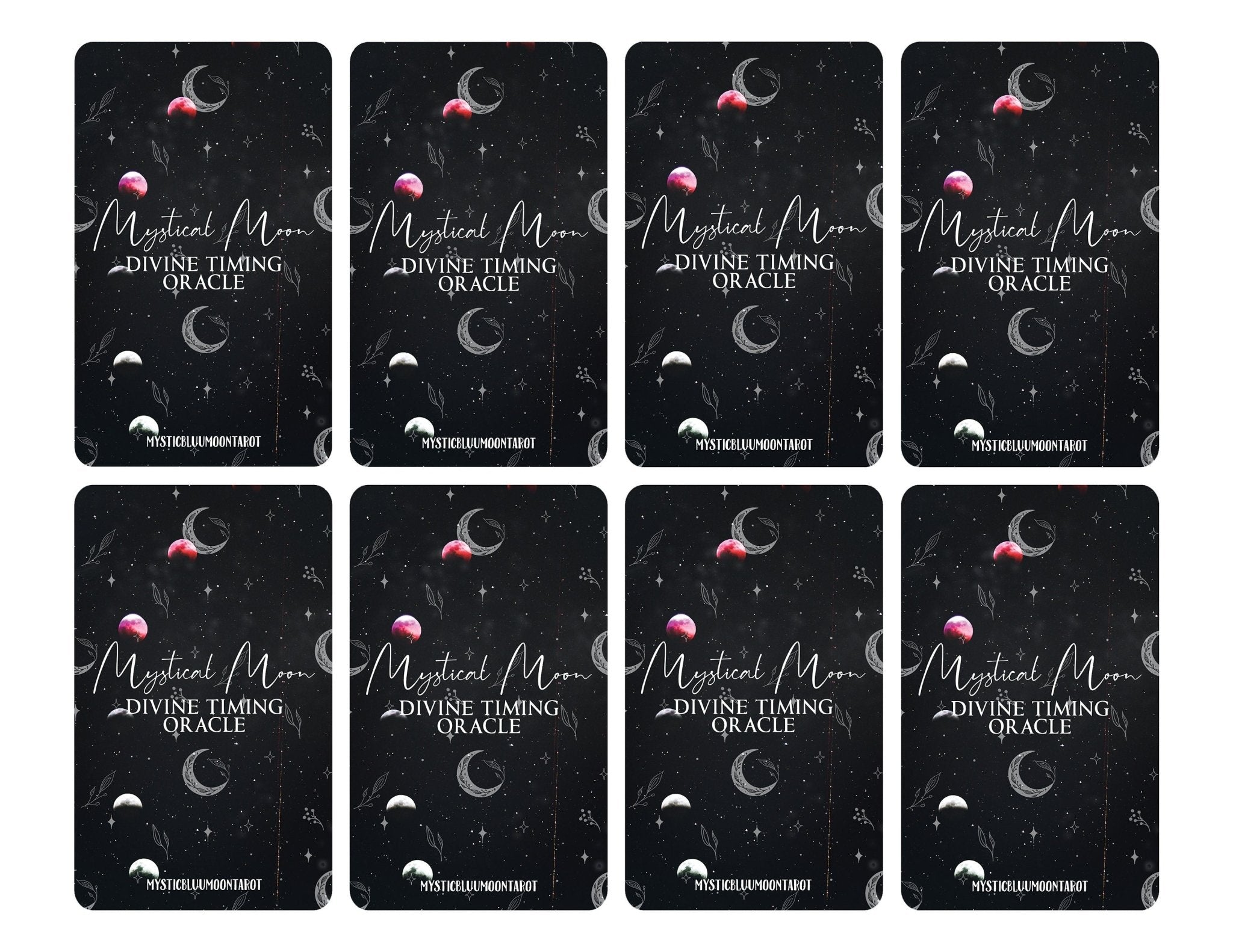 Mystical Divine Timing Printable Oracle Deck - Digital File 60 Cards - Twin Flame Love Oracle - Tarot - INSTANT DOWNLOAD - MysticBluuMoonTarot