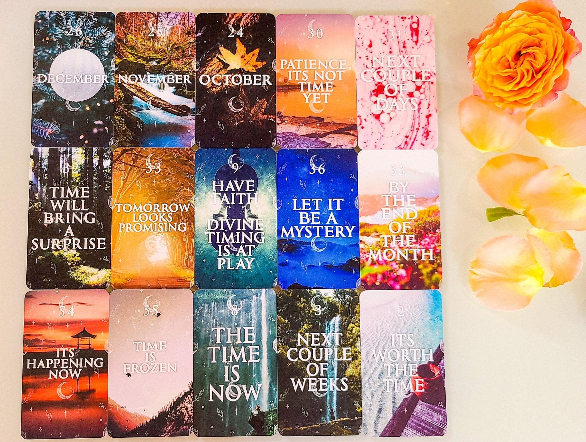 Mystical Moon Divine Timing Oracle Deck Situations Twin Flame Deck Tarot Card Tarot Deck Oracle Cards Soulmate Karmic - MysticBluuMoonTarot