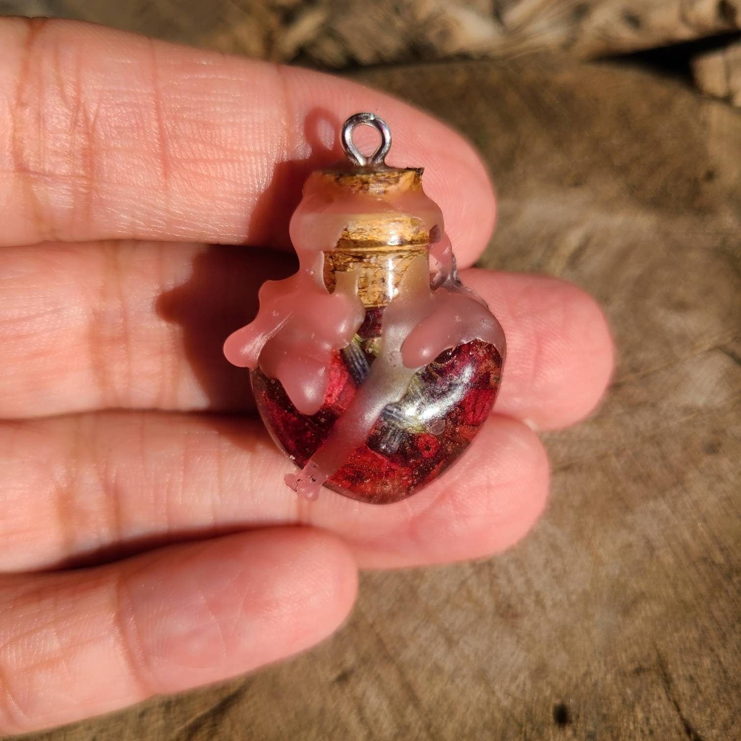 Self Love Spell Jar Necklace Love Intention Sweet Romance Draw In Love Oshun Positive Beautiful Energy Gift - MysticBluuMoonTarot