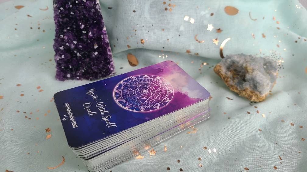 Spells Oracle Deck Mystic Witch Twin Flame Deck Love Oracle Deck Messages Situations Deck Card Deck - MysticBluuMoonTarot