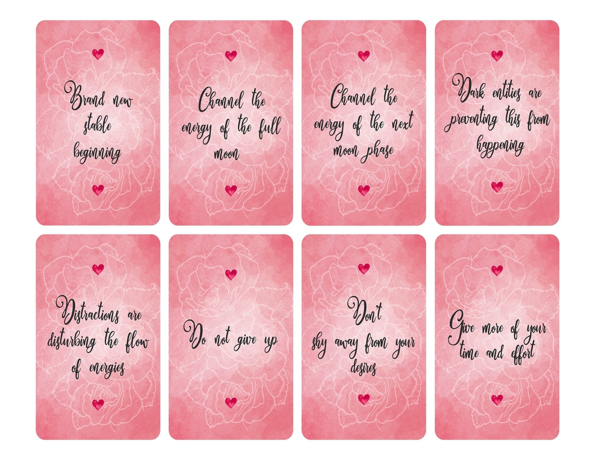 Spirit's Secret Messages Printable Oracle Deck - Digital File 68 Cards - Twin Flame Love Oracle - Tarot - INSTANT DOWNLOAD - MysticBluuMoonTarot