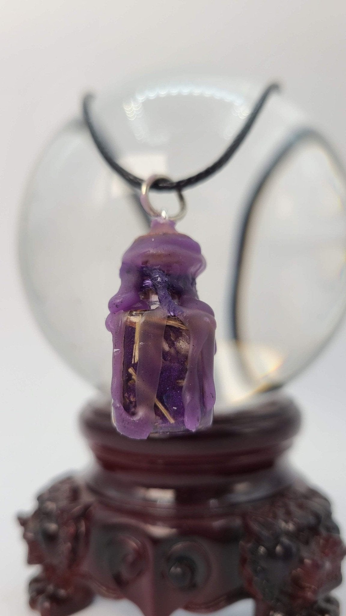 Third Eye Spell Jar Necklace - Psychic Energy - Tarot Reading Divination Oil Clairvoyance - Positive Energy - MysticBluuMoonTarot