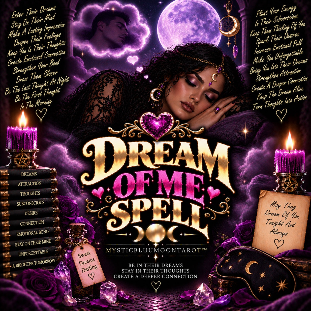 Dream of Me love spell for thoughts and dream connection