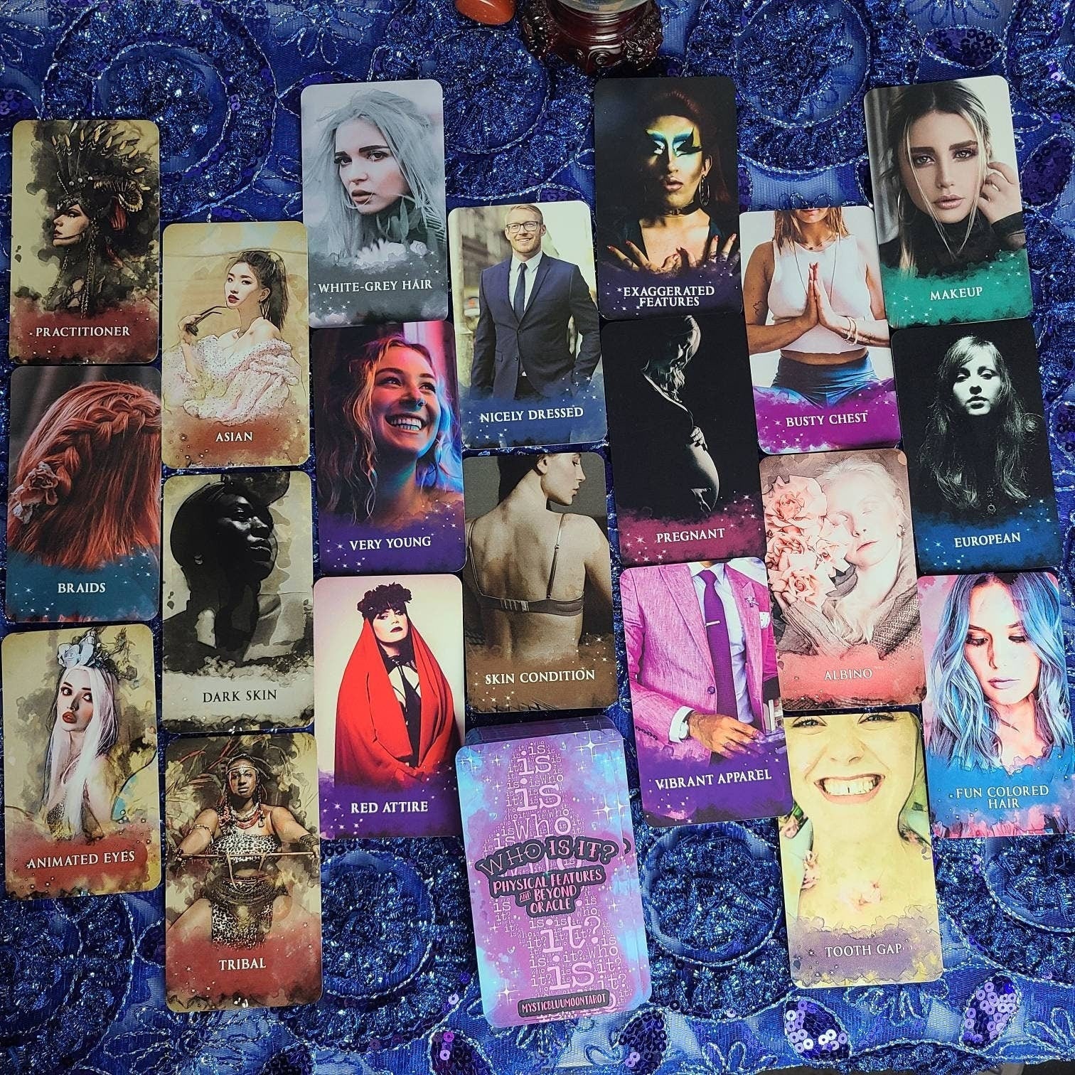 Physical Features Oracle Deck Cards, Who Is It Tarot Size Deck, For Love Readings, General Readings, Divination Tool, Psychic Readings Tool
