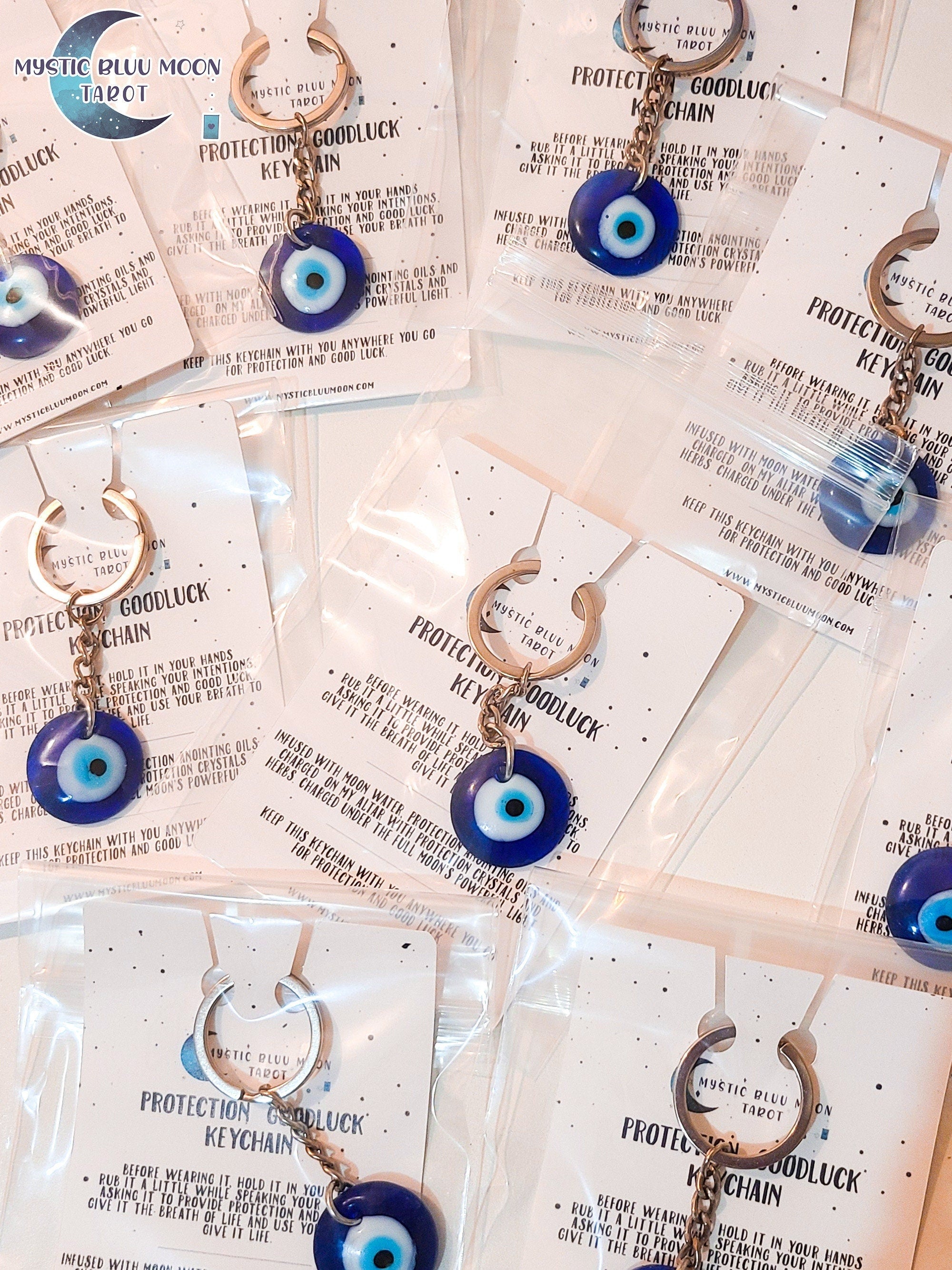 Protection Keychain Spell Evil Eye Keychain Intentions Good Luck Negativity Ward Off Evil Family Keychains