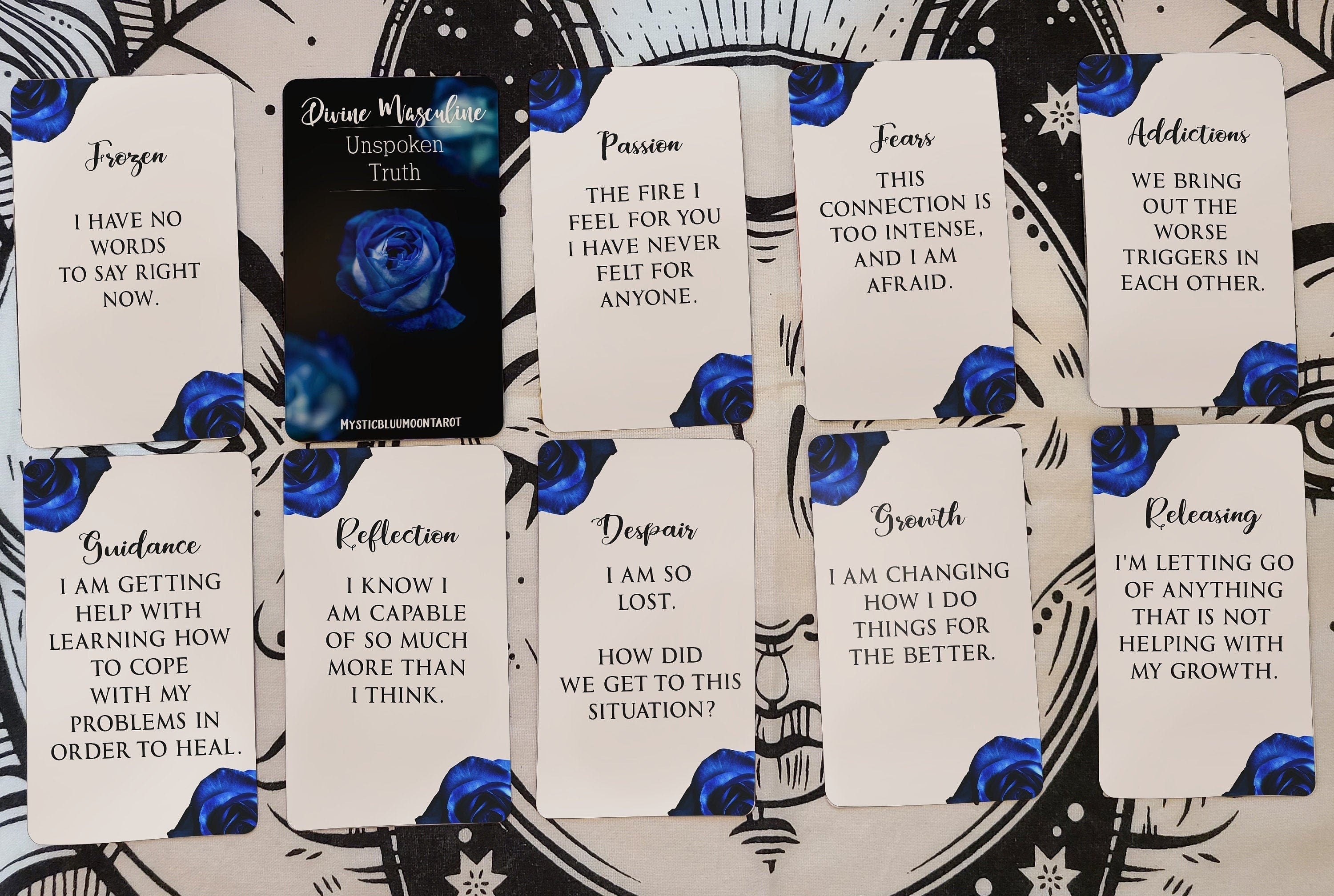 Divine Masculine Oracle Deck Unspoken Truth Messages Tarot Deck Twin Flame Deck Oracle Love Cards