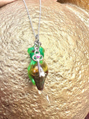 Road Opener Spell Jar Necklace Key Charm or Keychain - Intentions Lodestone Jewelry | spiritual jewelry product photo