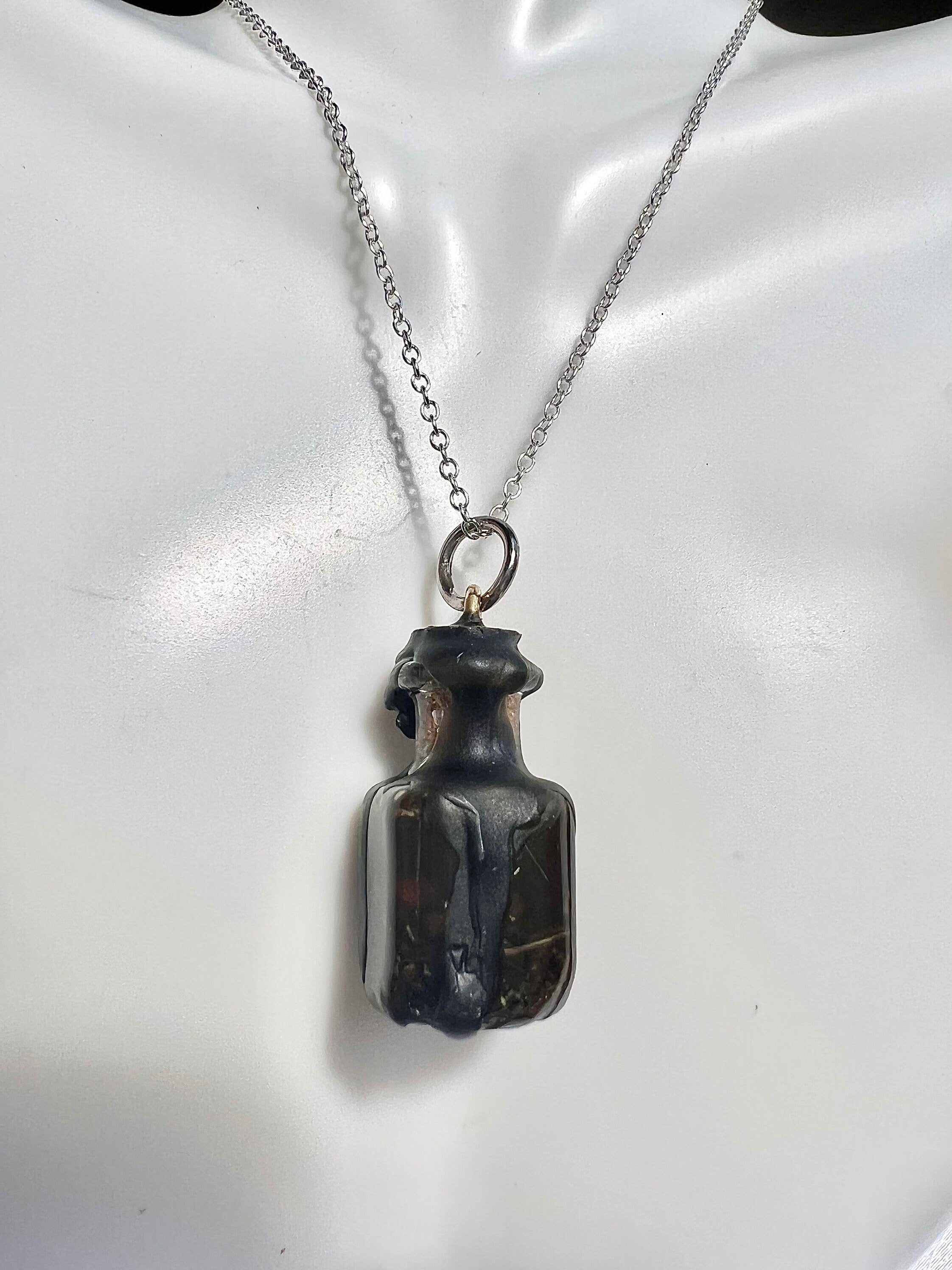 Protection Spell Necklace, Negative Energy Remover Bottle, Quita Maldicion Hex Curse Remover, Spiritual Jewelry, Hoodoo Talisman