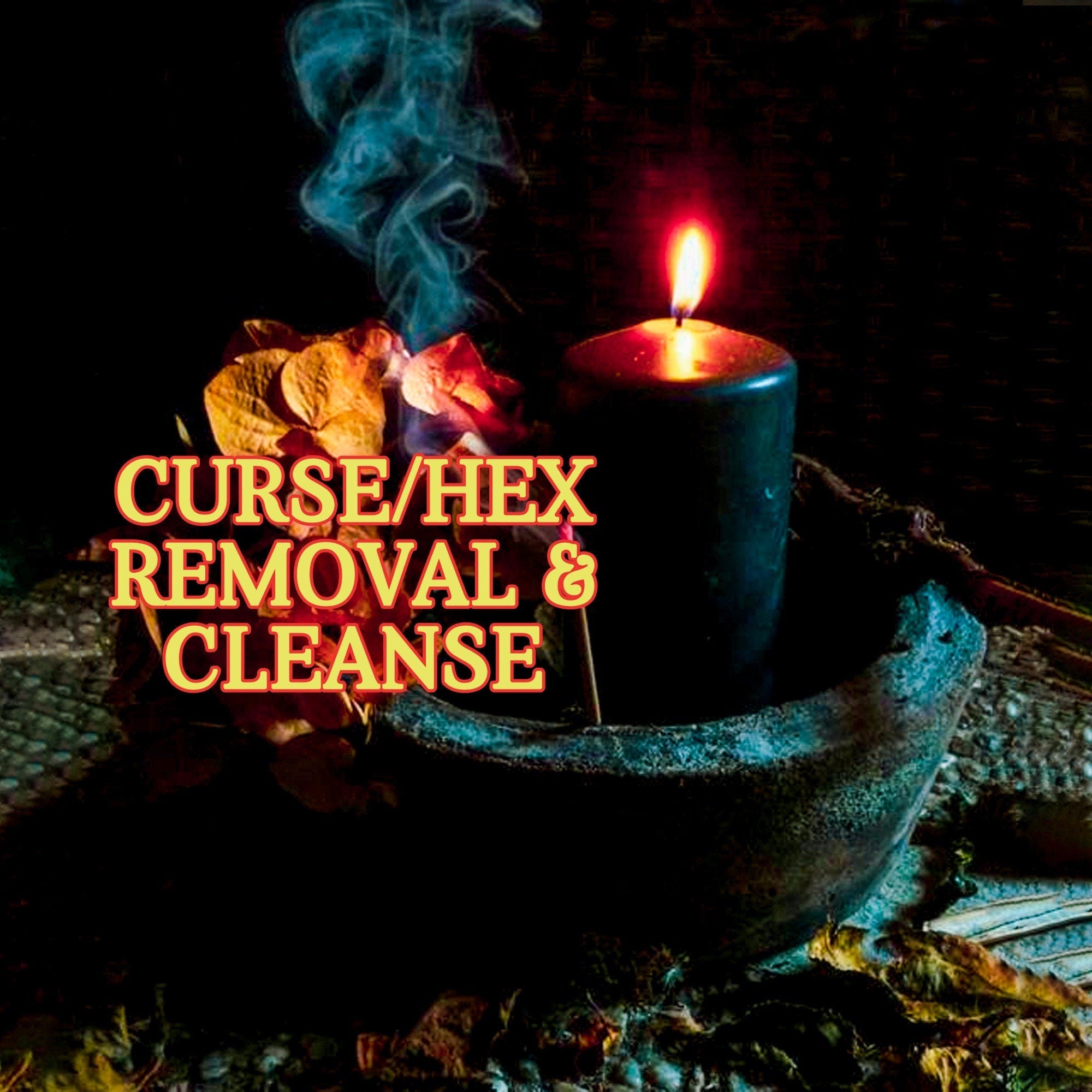 HEX Curse Energy Removal Negativity Spell Powerful Hoodoo Cleanse Dark Energy Santeria Black Magic Removal Positive Energy