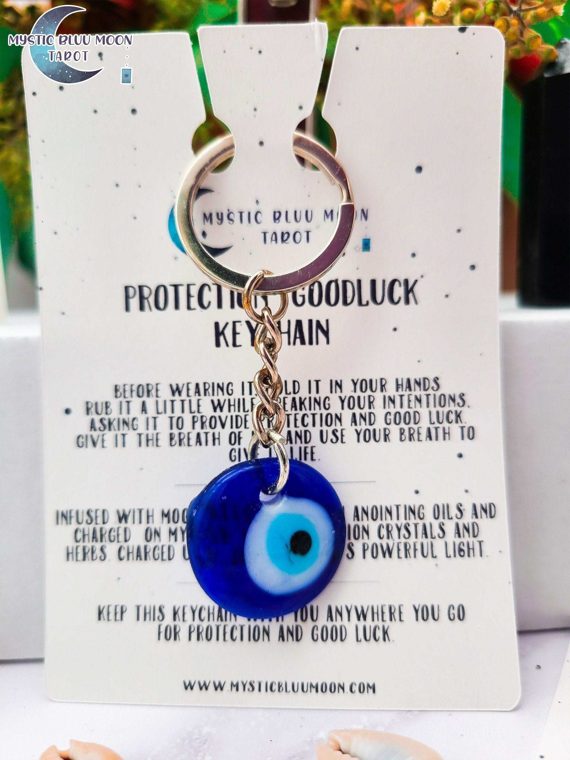 Protection Keychain Spell Evil Eye Keychain Intentions Good Luck Negativity Ward Off Evil Family Keychains