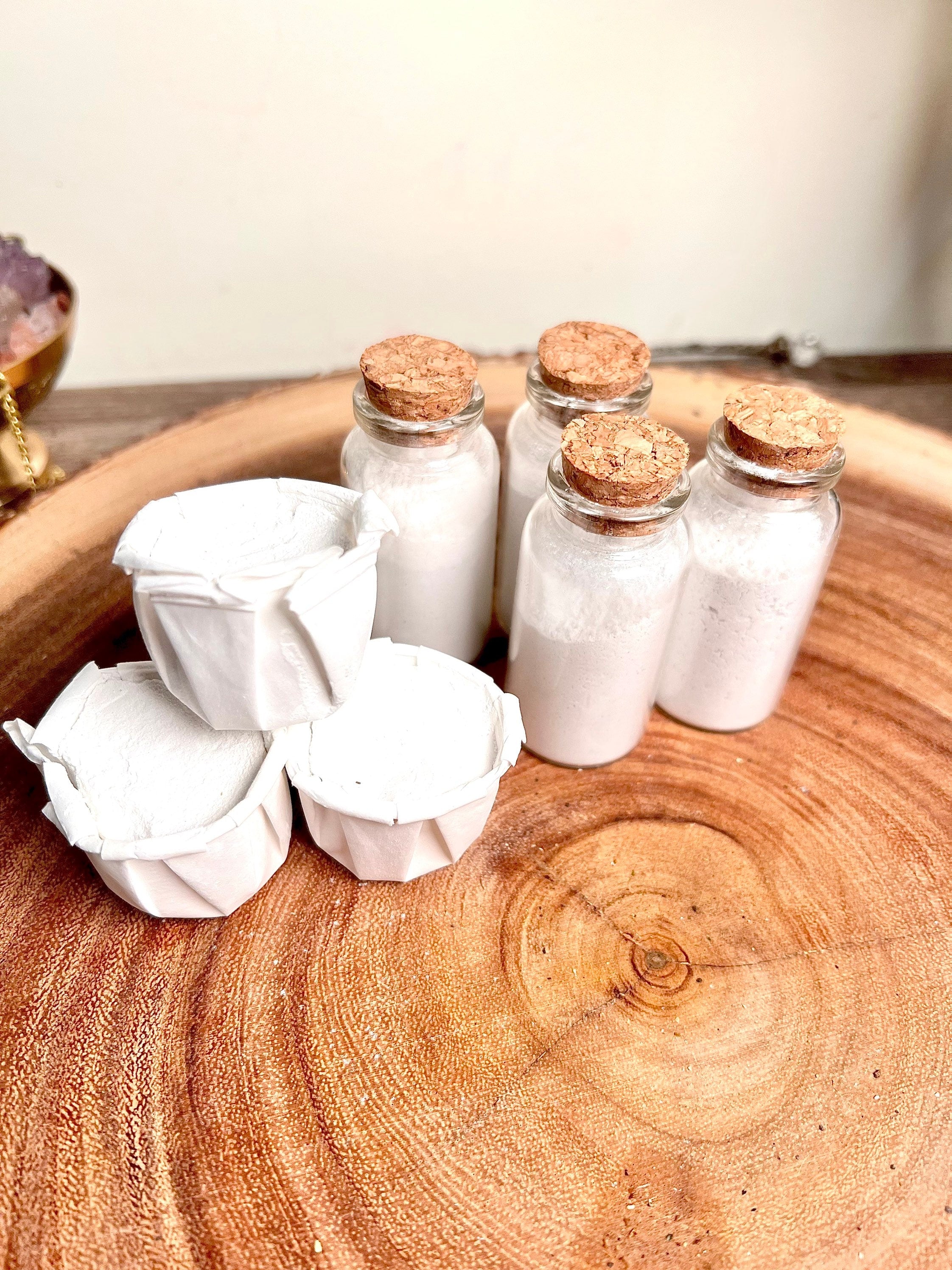 Cascarilla Powder Corked Vial Powerful Efun Eggshell Powder Handmade | Santeria Hoodoo | Cleansing Powder Purging Negative Energy