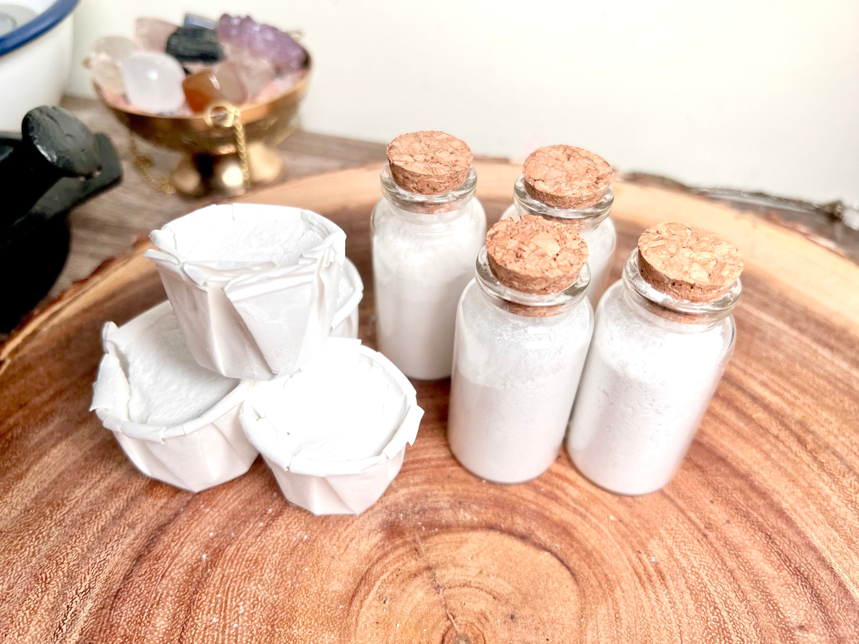 Cascarilla Powder Corked Vial Powerful Efun Eggshell Powder Handmade | Santeria Hoodoo | Cleansing Powder Purging Negative Energy