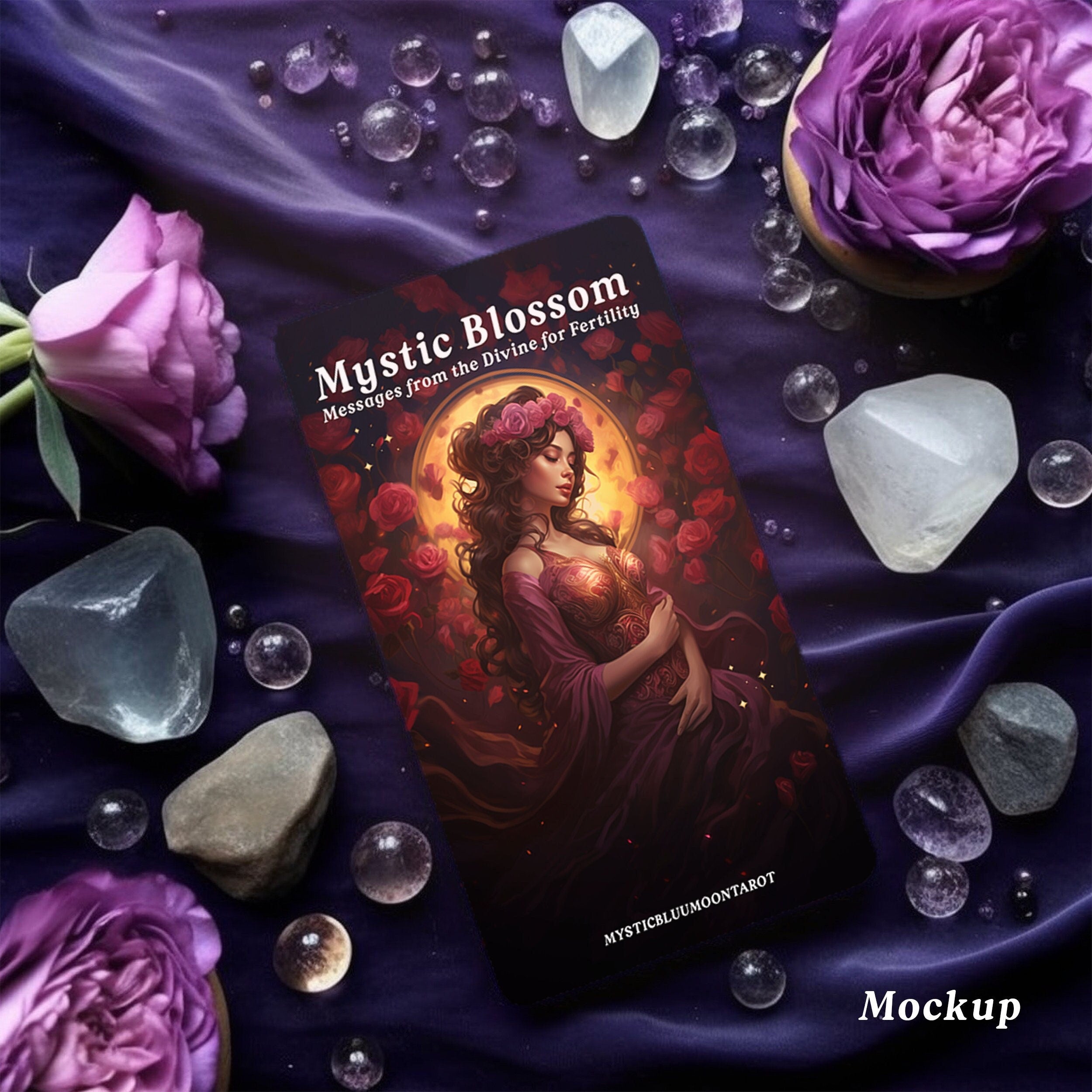 Mystic Blossom Oracle Deck, Fertility Pregnancy Oracle Cards, Messages Guide, Parenthood, Zodiac Timing 76 Cards