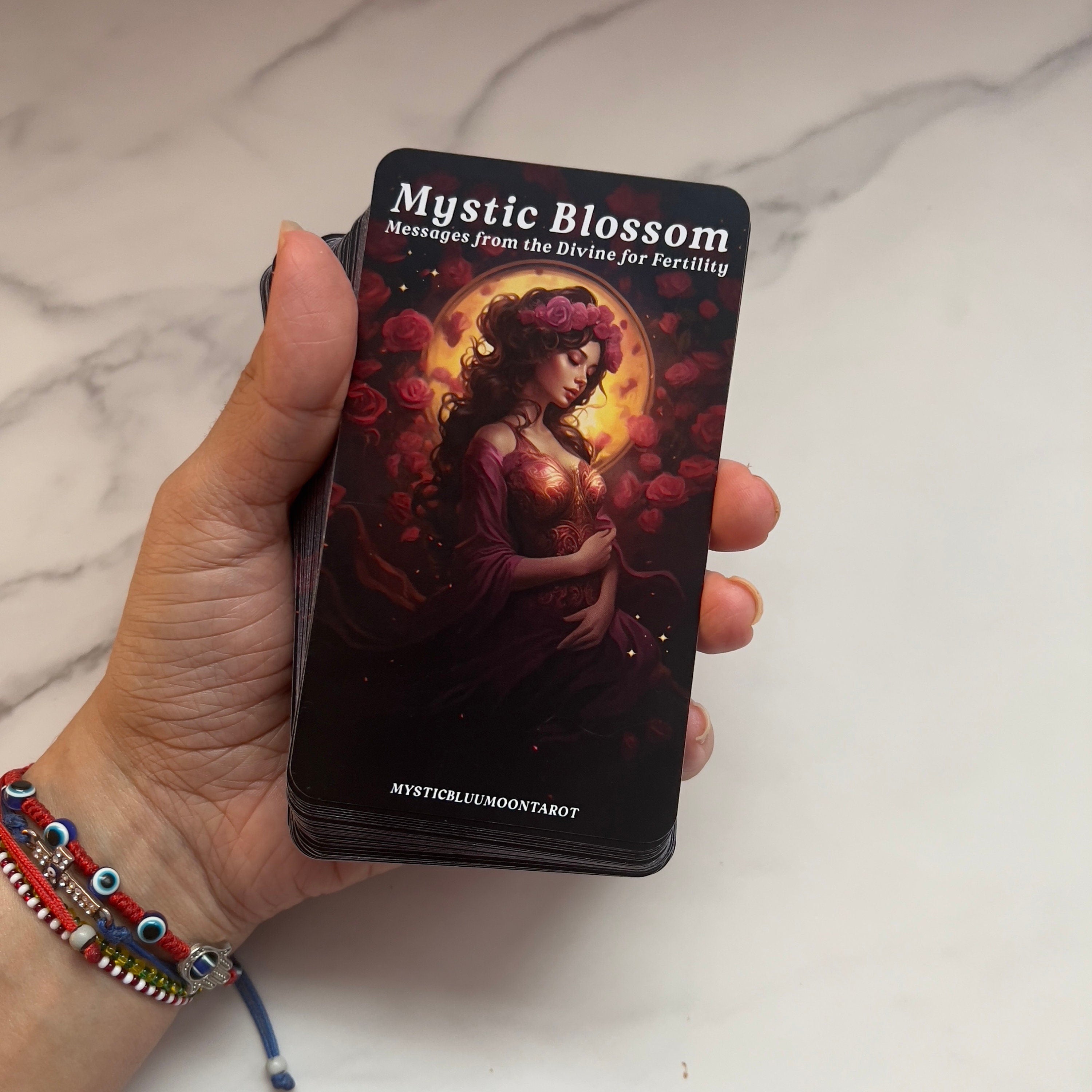 Mystic Blossom Oracle Deck, Fertility Pregnancy Oracle Cards, Messages Guide, Parenthood, Zodiac Timing 76 Cards