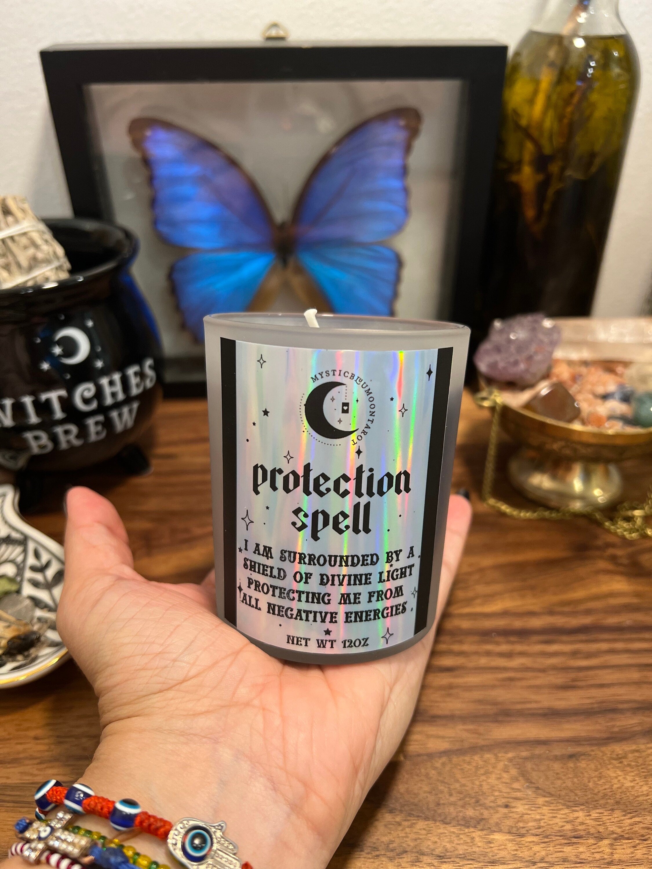 Protection Spell Candle Fixed - Protect Against Negativity Spell Candle Witchcraft Wicca Spiritual Candle Ritual Candle Scented Spell