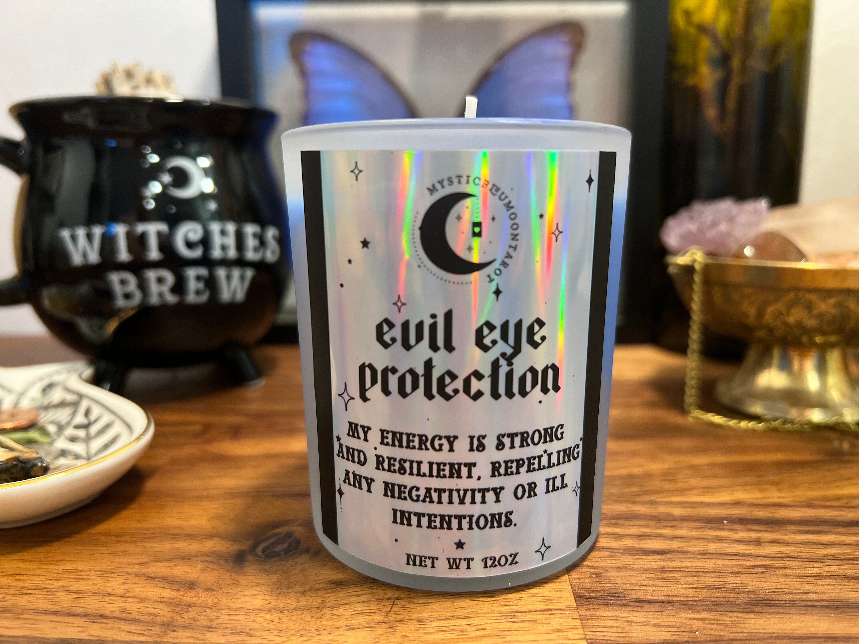 Evil Eye Protection Candle | Hoodoo Spell to Remove Evil | Witches Spell for Witchcraft & Magick | Spiritual Apothecary Candle