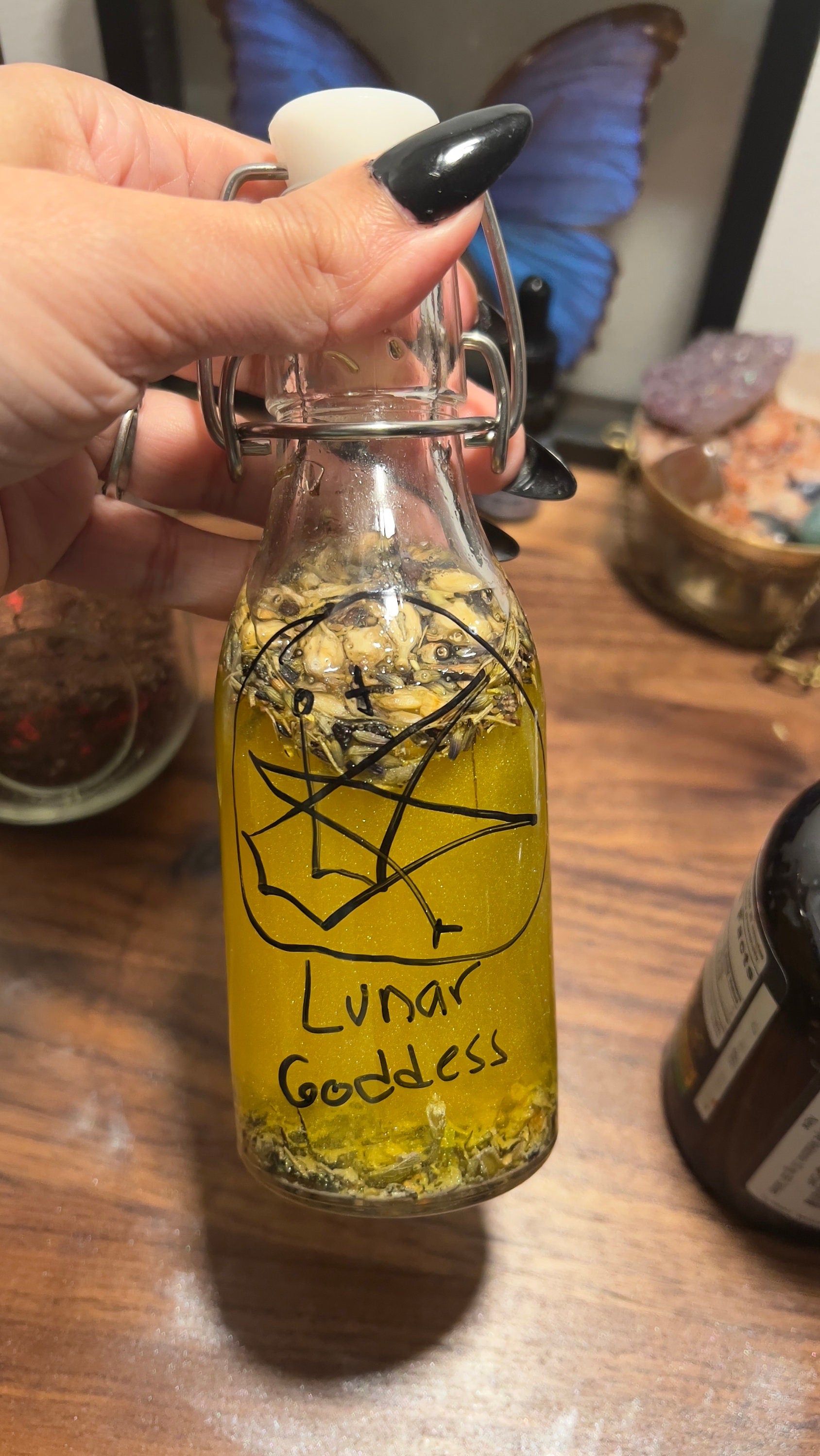 Goddess Oil, Moon Magic, Lunar Goddess, Perfume Jasmine, Witchcraft Intention Beauty Spell Empowerment Conjure Ritual Oil Spiritual