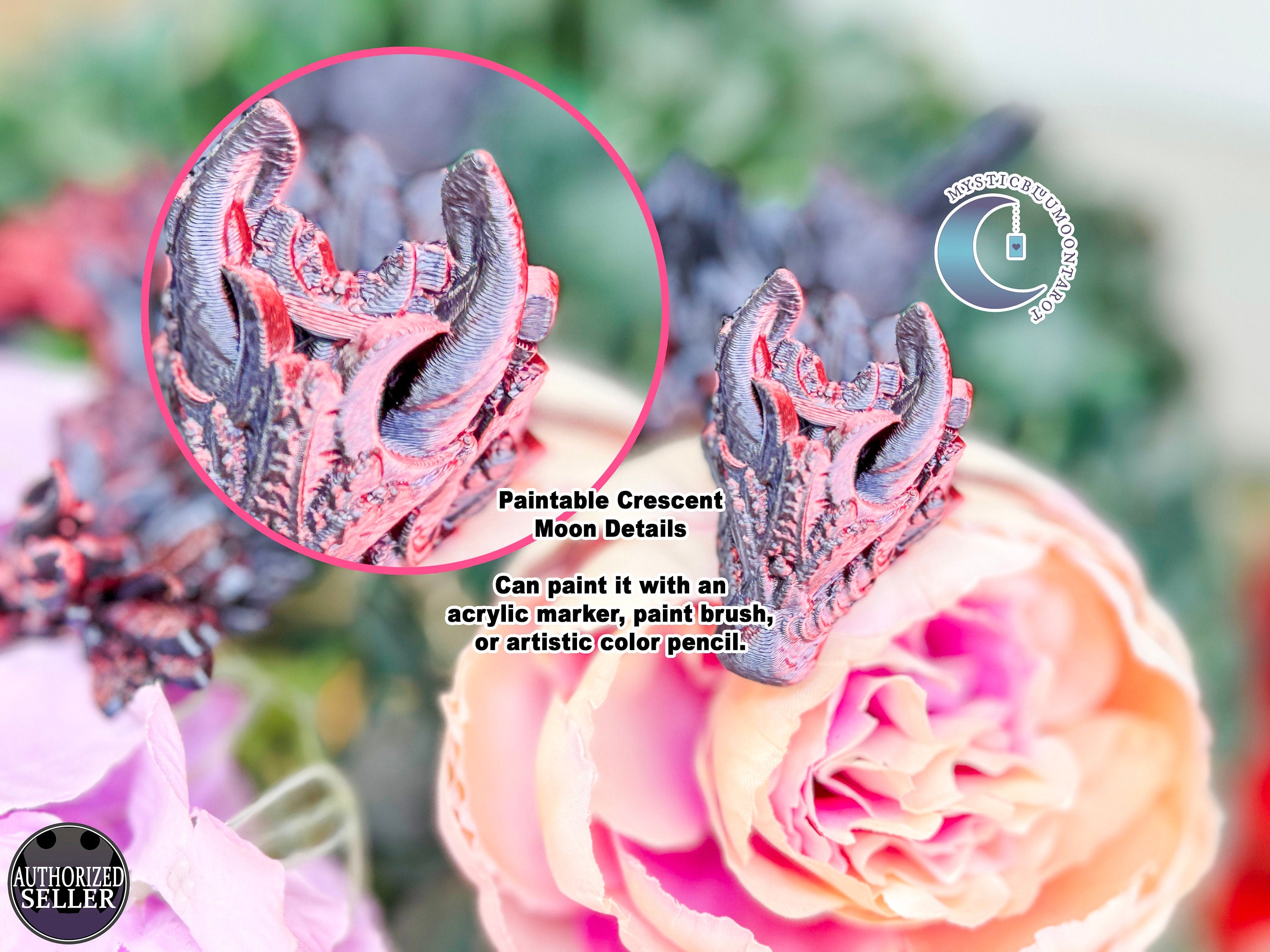 3D printed articulated crystal dragon, showcasing intricate details and flexibility, perfect for fantasy enthusiasts and collectors