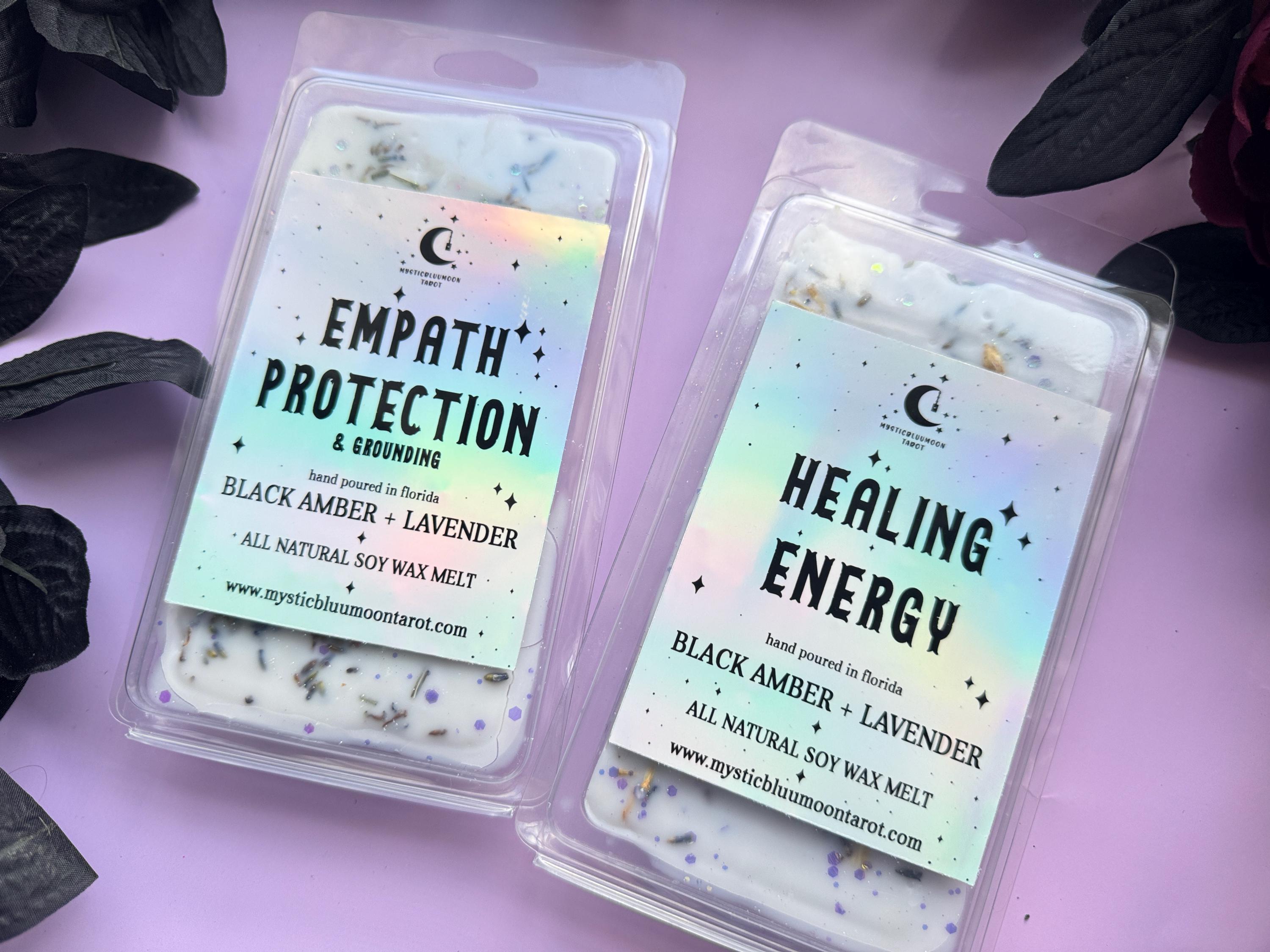 Empath Protection Wax Melts - Anxiety Relief Spell, Moon Witchy Wax Melts, Relaxation, Infused With Intention Herbs