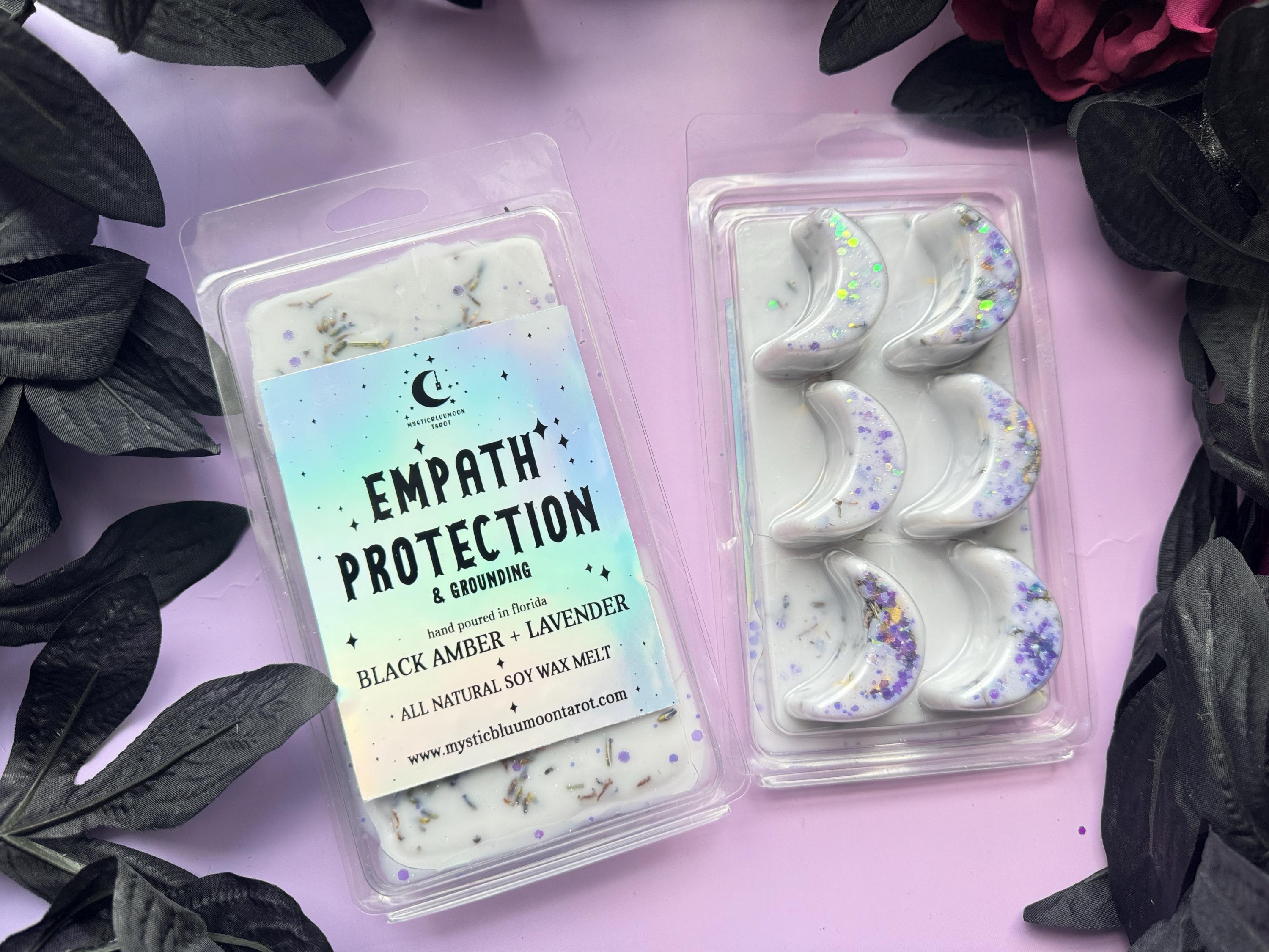 Empath Protection Wax Melts - Anxiety Relief Spell, Moon Witchy Wax Melts, Relaxation, Infused With Intention Herbs