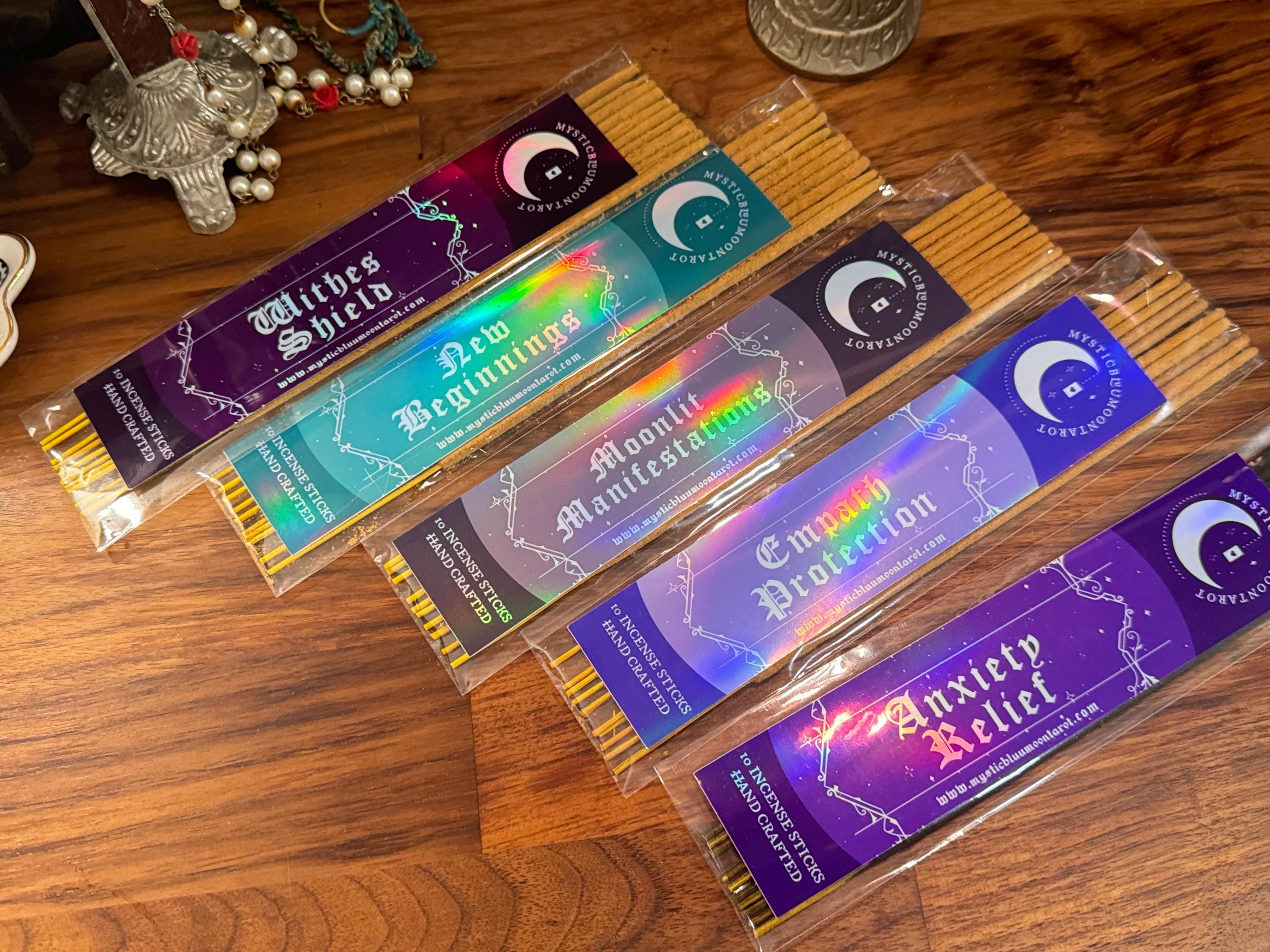 Intentions Incense Collection Curated for Anxiety, New Beginnings, Witches Shield, Empath Protection, Manifestation, Home Fragrance