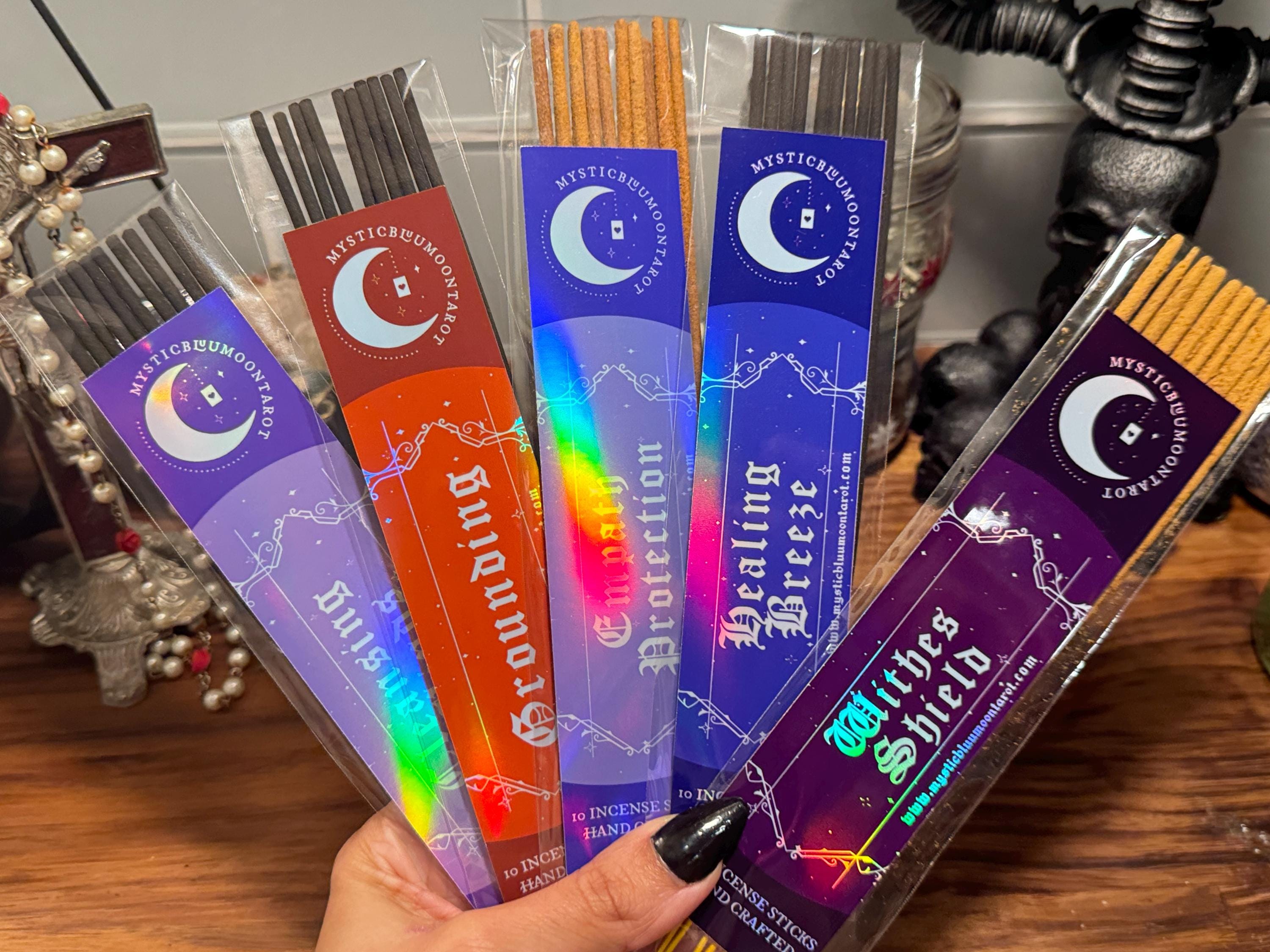 Intentions Incense Collection Curated for Healing, Cleansing, Witches Shield, Empath Protection, Grounding, Home Fragrance