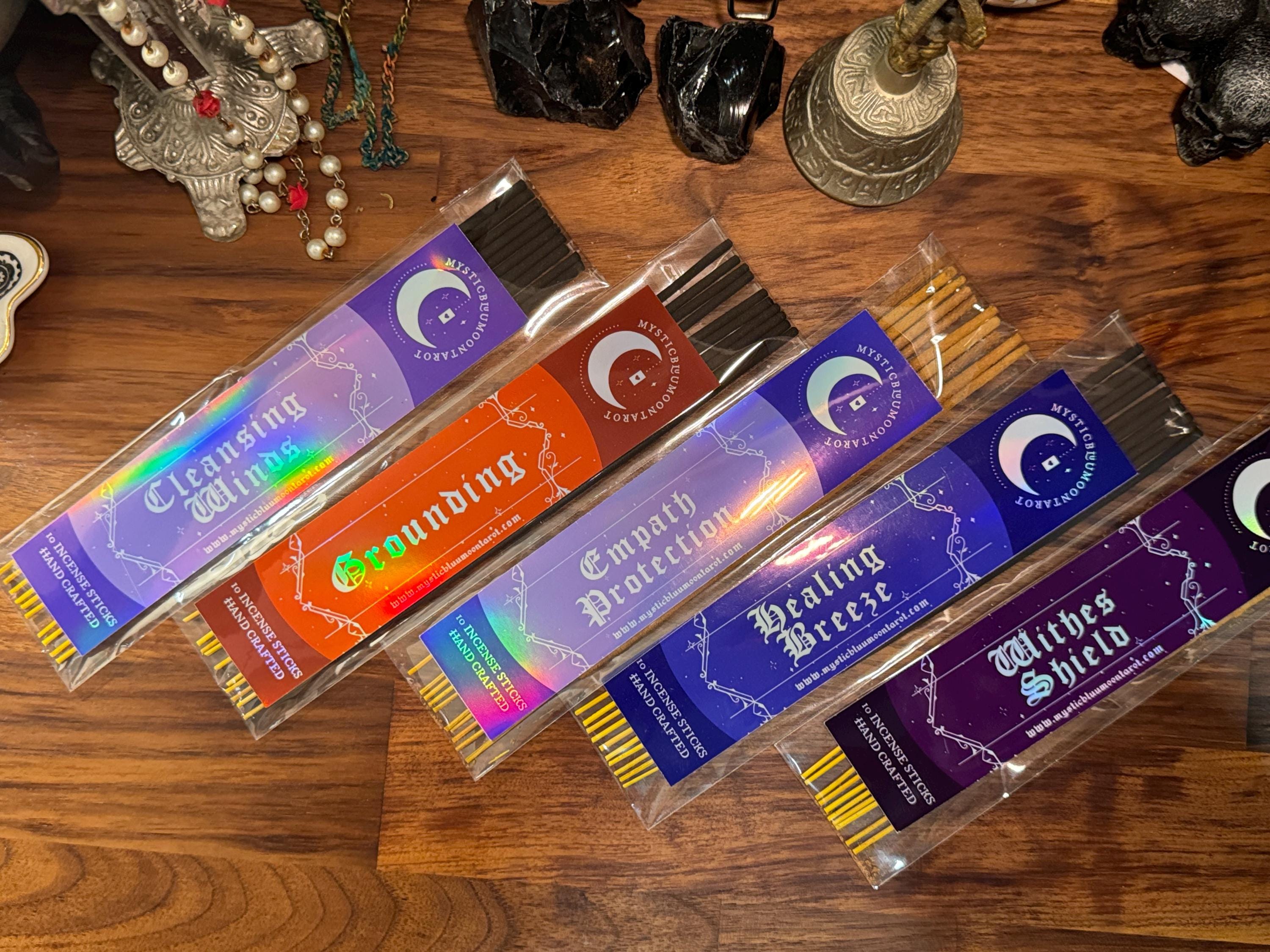 Intentions Incense Collection Curated for Healing, Cleansing, Witches Shield, Empath Protection, Grounding, Home Fragrance