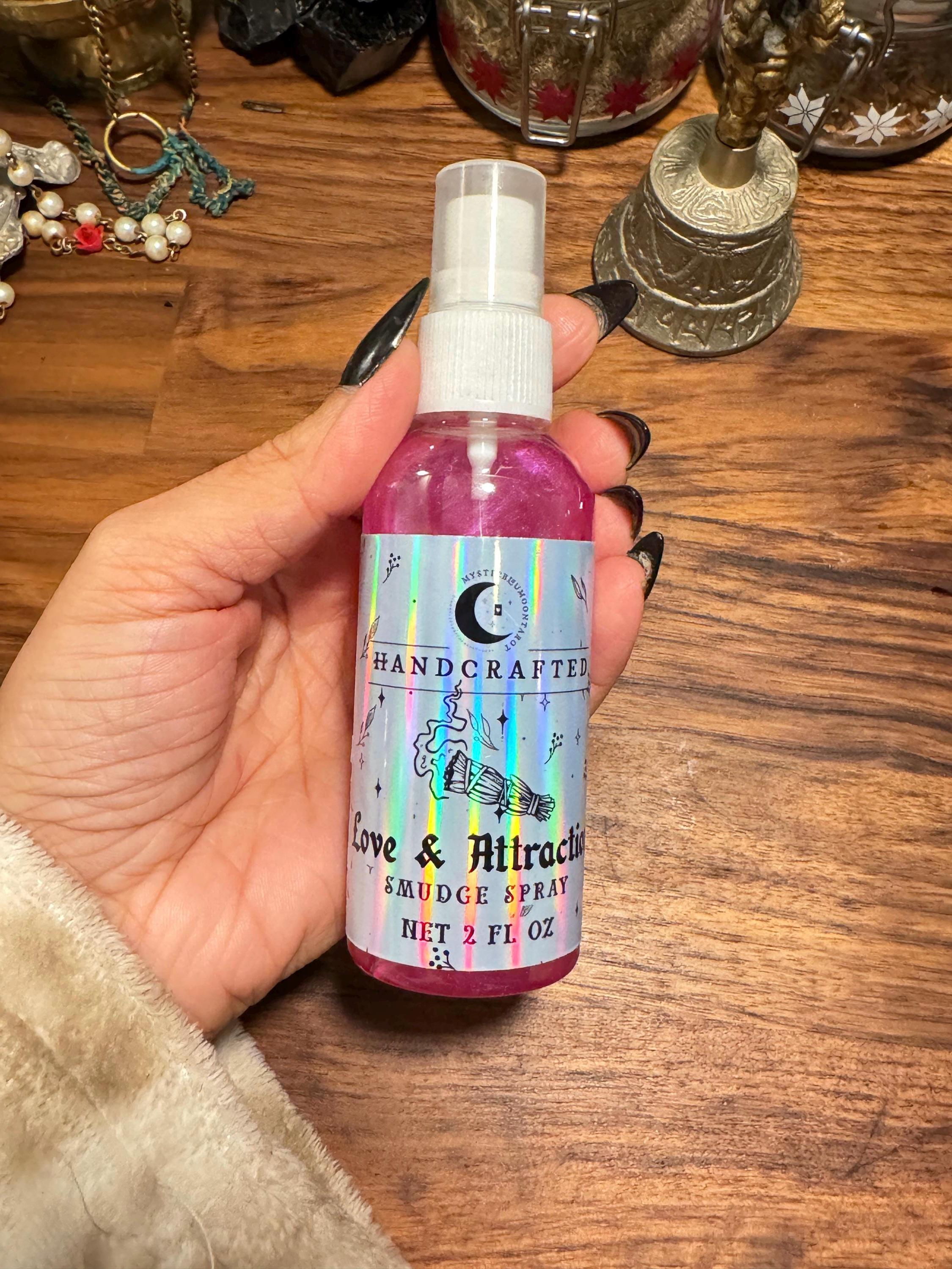 Crystal Infused Smudge Spray | Intention Spell Infused Smudge Spray | Smoke-Less Cleansing Spray | Gift For Her | Cleansing Smudge Spray