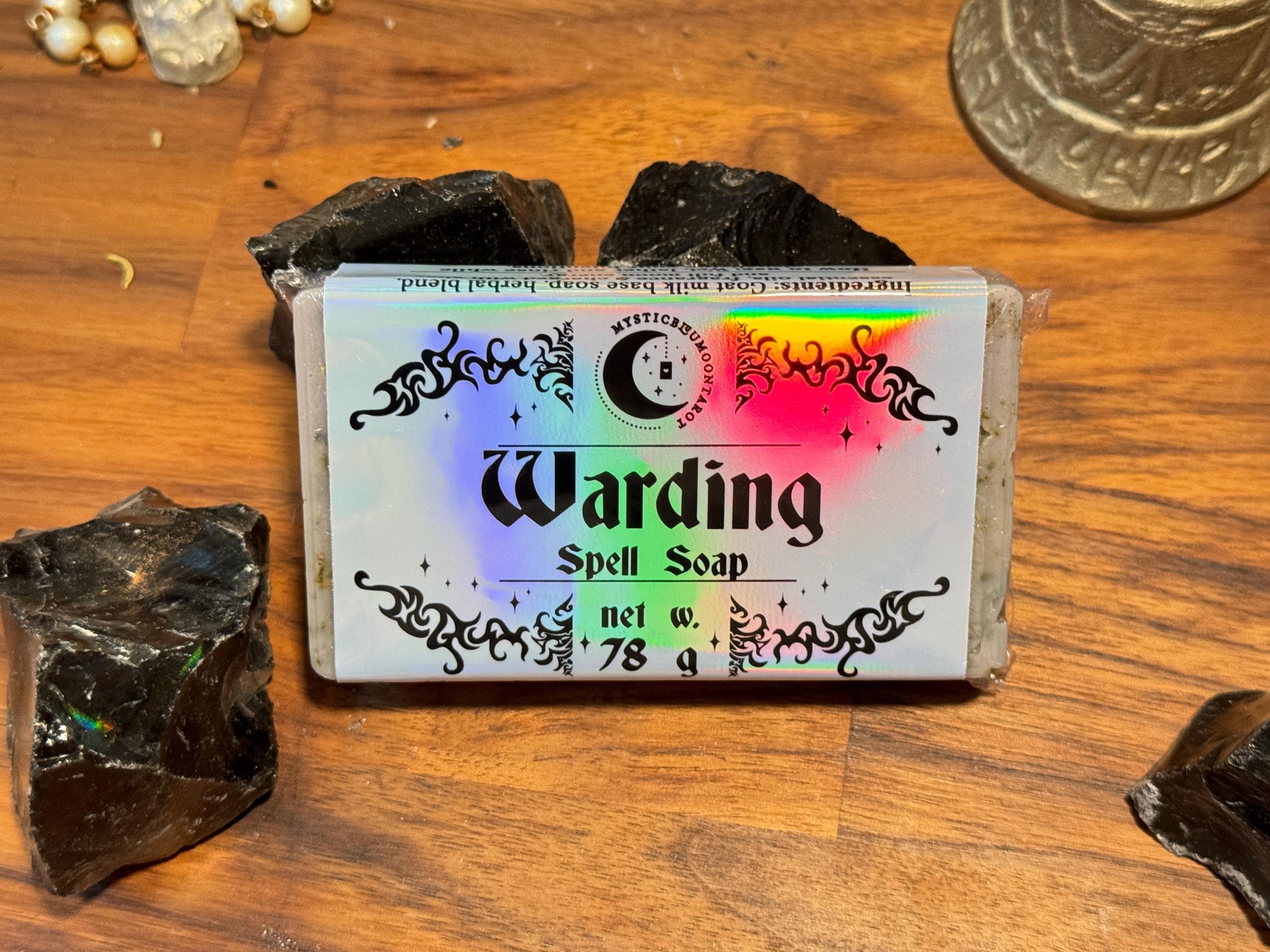 Warding Spell Soap | Homemade Goat Soap Spiritual Protection | Block Negative Energies | Organic Soap | Metaphysical Witchcraft Soap