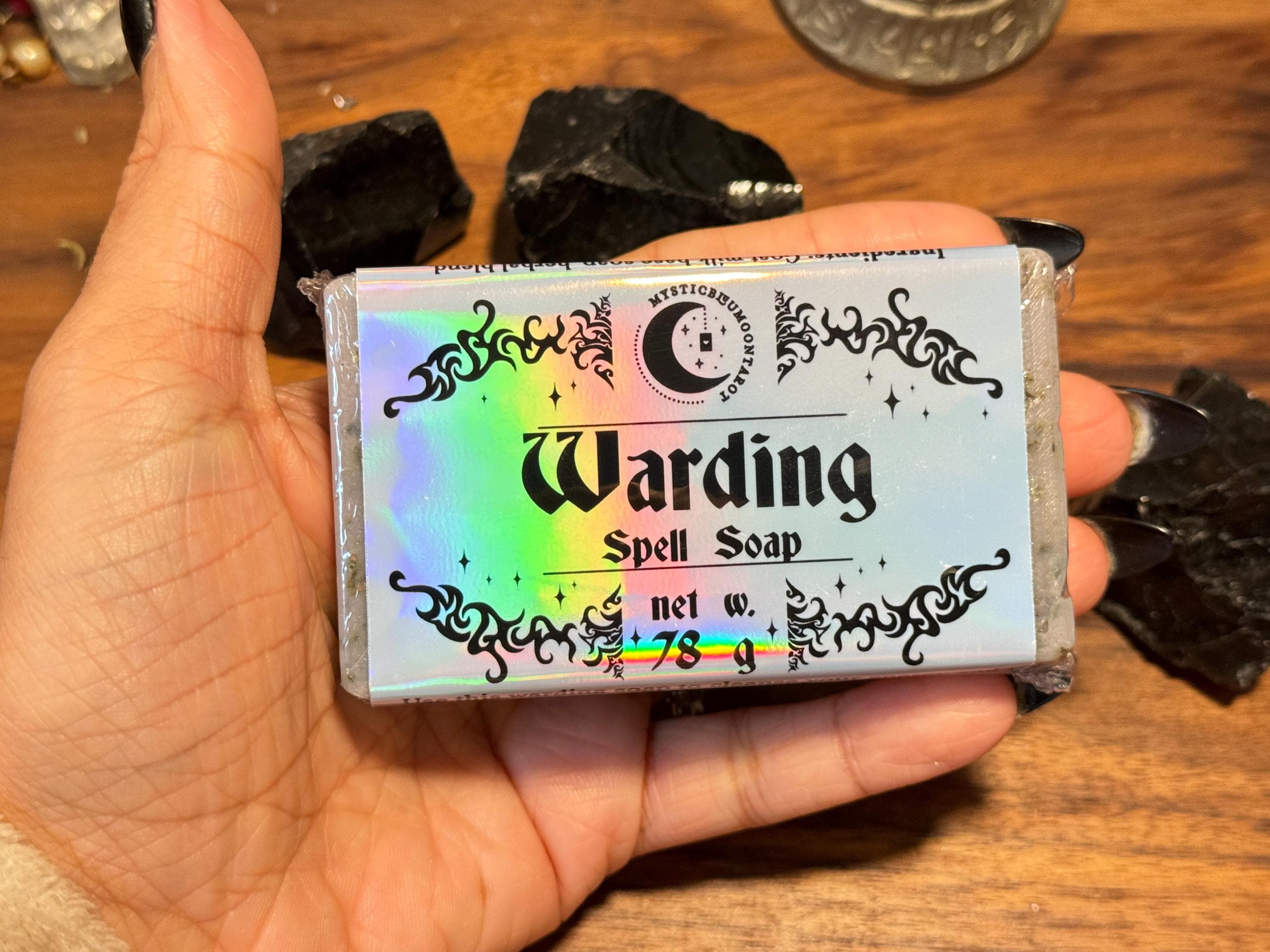 Warding Spell Soap | Homemade Goat Soap Spiritual Protection | Block Negative Energies | Organic Soap | Metaphysical Witchcraft Soap