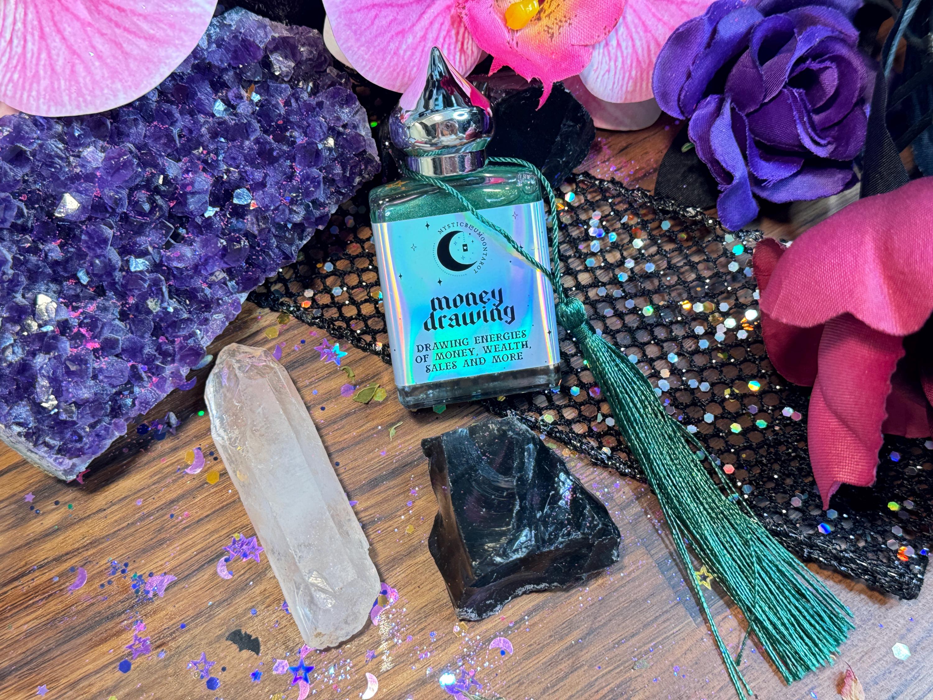 Money Drawing Oil Perfume for Rituals | Attract Wealth and Abundance with Magick Oils | Witchcraft Oil with Prosperity Intentions Spell