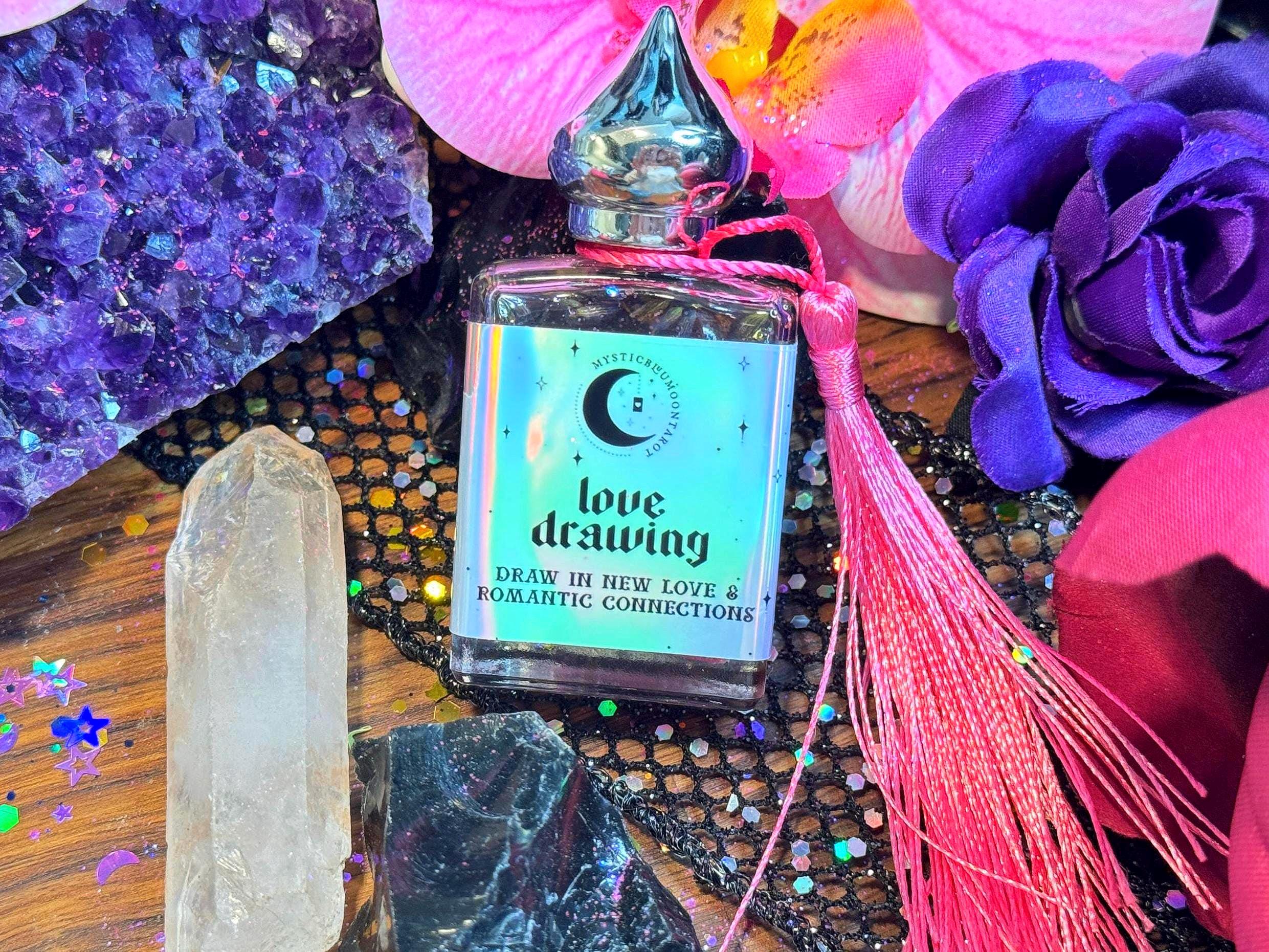 Love Drawing Oil Perfume for Rituals | Attract New Connections with Magick Oils | Witchcraft Oil with Rose Intentions Spell